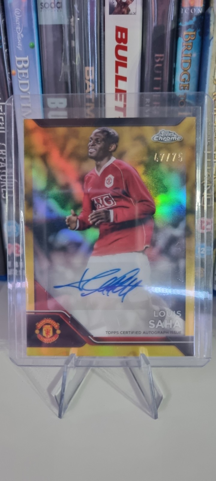 Topps Chrome Manchester United Louis Saha 47/75 for sale on Ebay