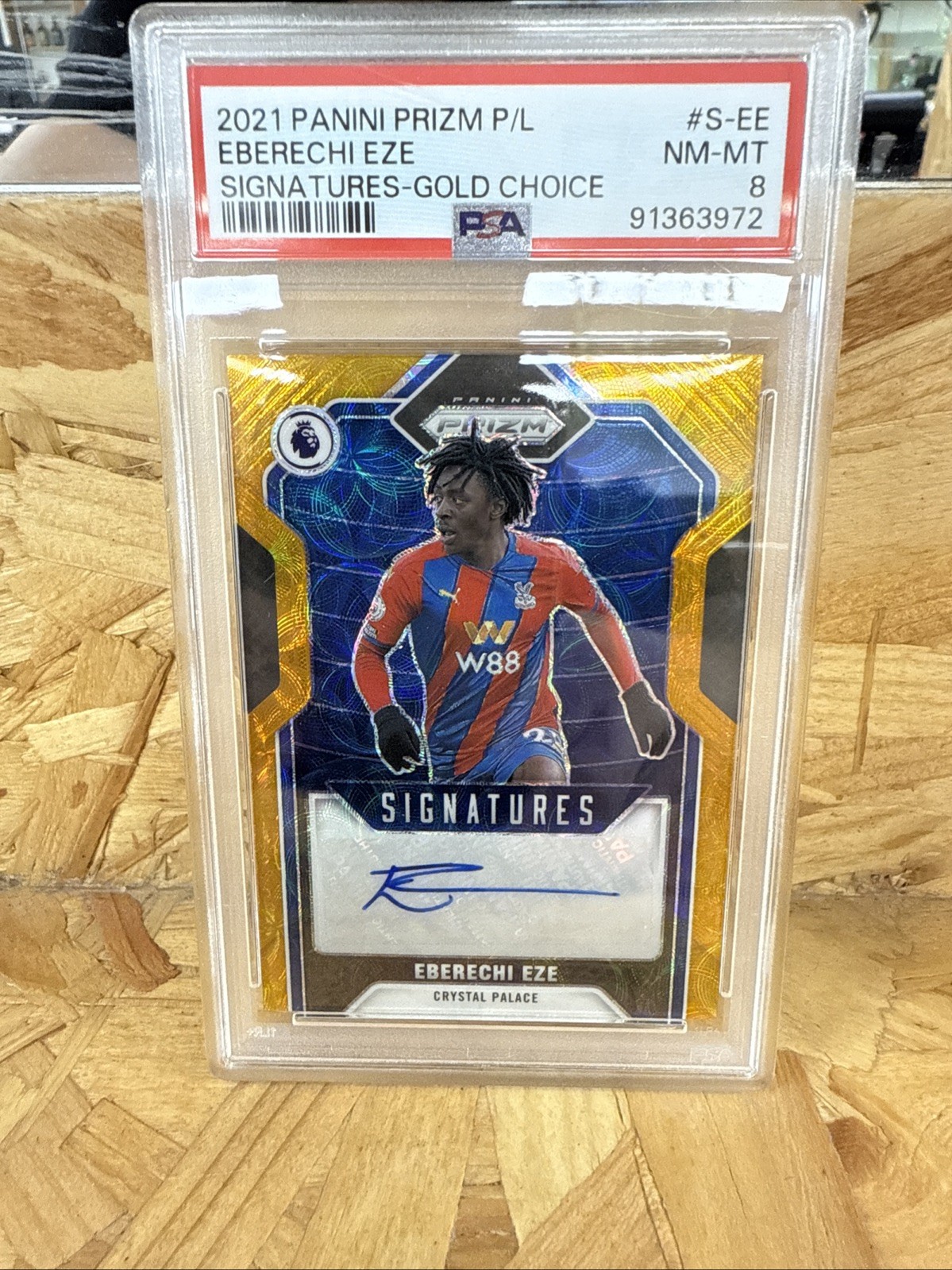 2021-22 Panini Prizm Crystal Palace Eberechi Eze Signatures S-EE Auto PSA 8 Pop1 for sale on Ebay