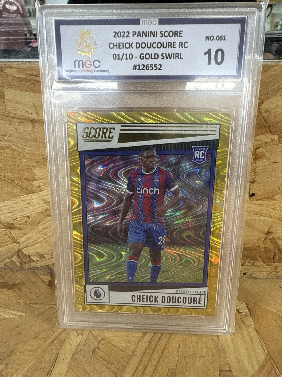 22-23 Panini Score Cheick Doucoure RC /10 Gold Swirl Crystal Palace MGC 10 for sale on Ebay