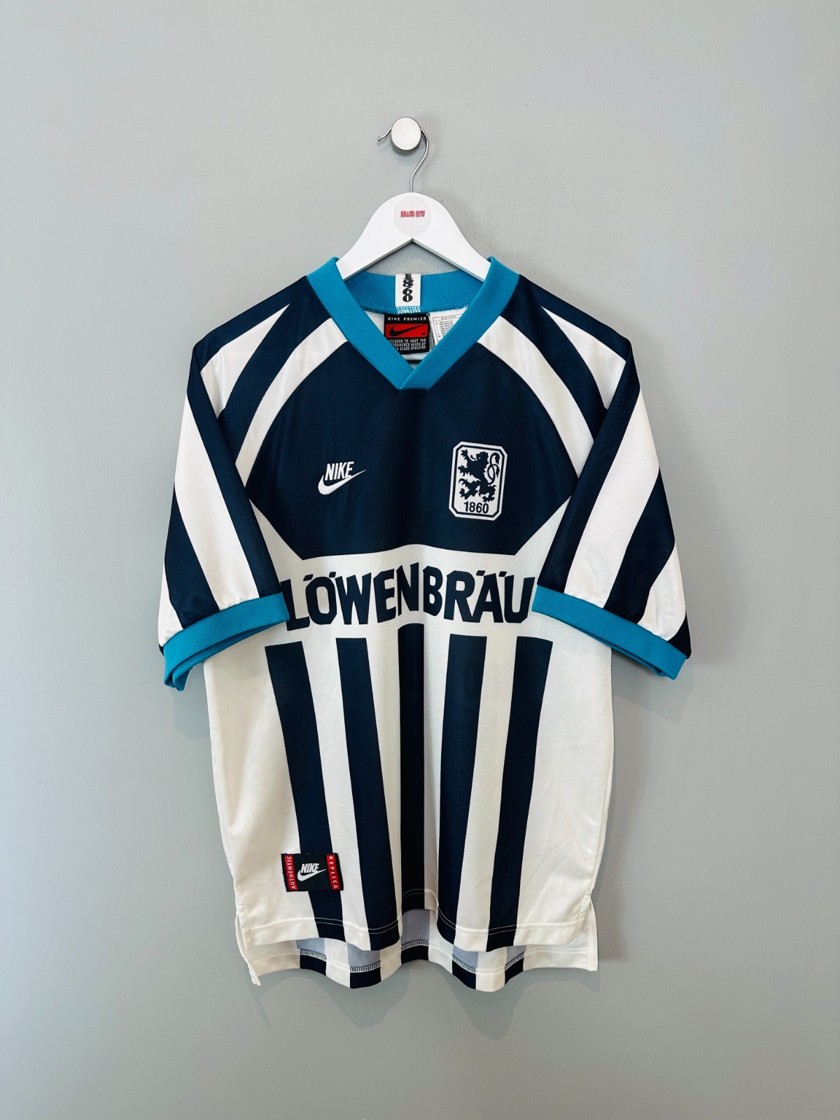 1860 MUNICH 1995/96 HOME SHIRT (size M)  NIKE ORIGINAL VINTAGE FOOTBALL SHIRT for sale on Ebay