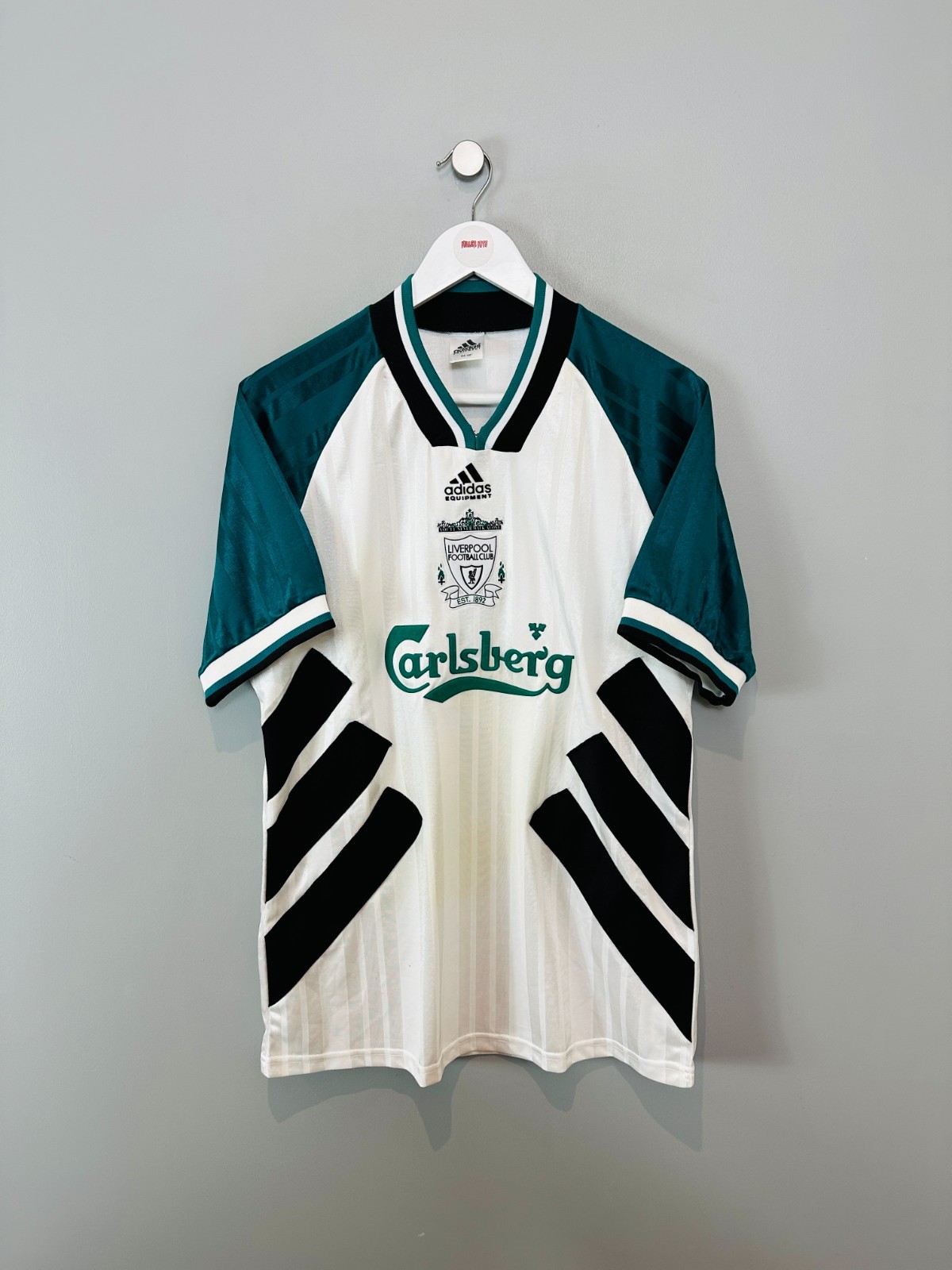 LIVERPOOL 1993/95 AWAY SHIRT (size L)  ADIDAS ORIGINAL VINTAGE FOOTBALL SHIRT for sale on Ebay