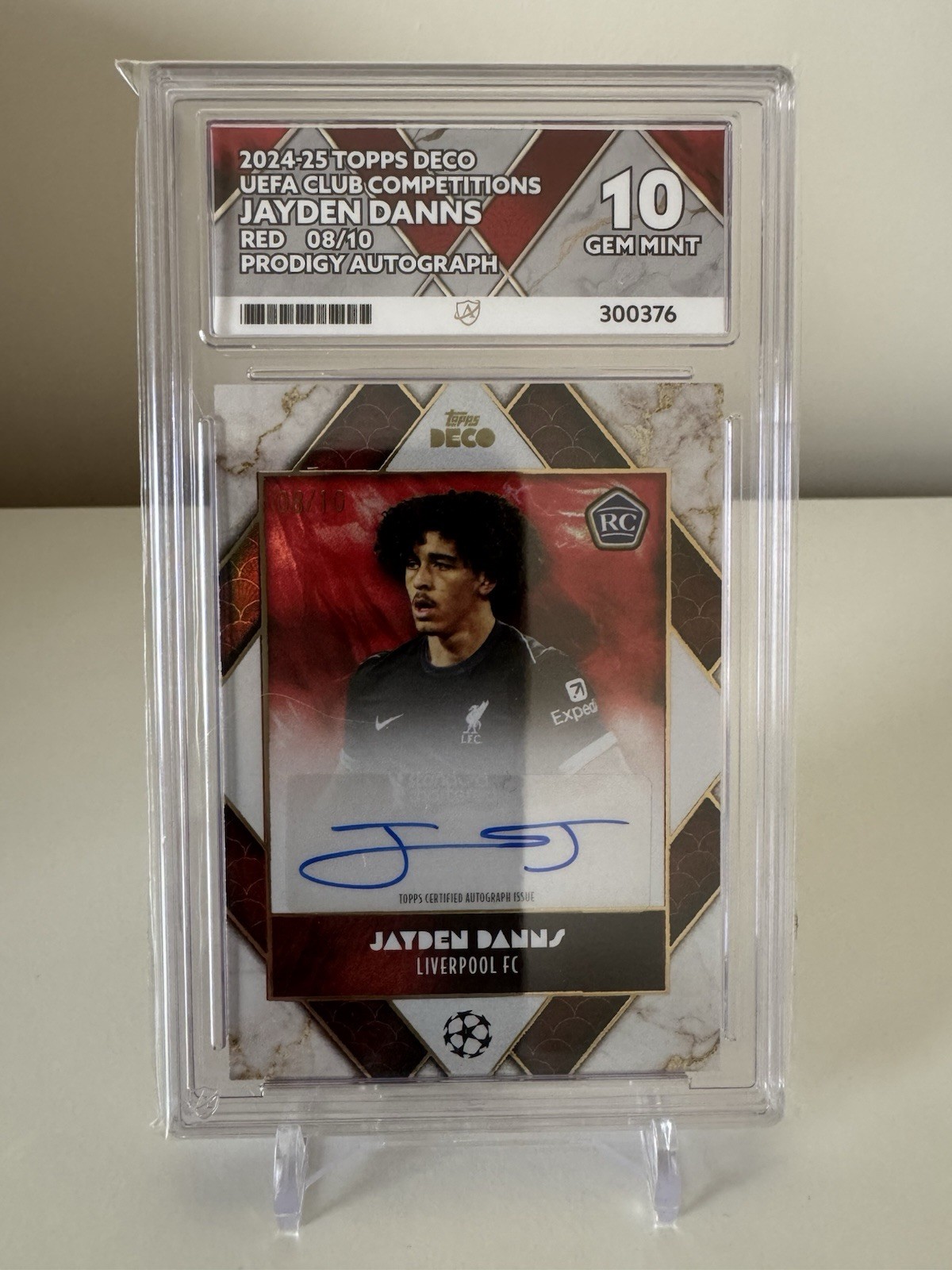 Topps Deco 2024-25 Jayden Danns Prodigy Auto /10 Liverpool FC - ACE 10 for sale on Ebay