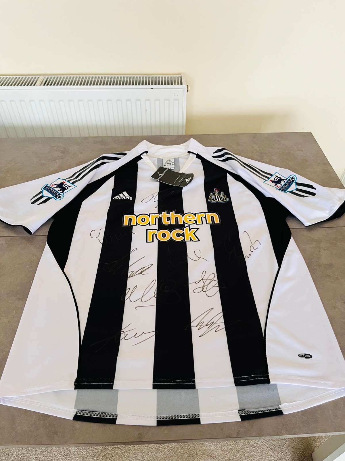 Rare Newcastle United 2005/06 squad signed home shirt Alan Shearer #9 BNWT + COA for sale on Ebay