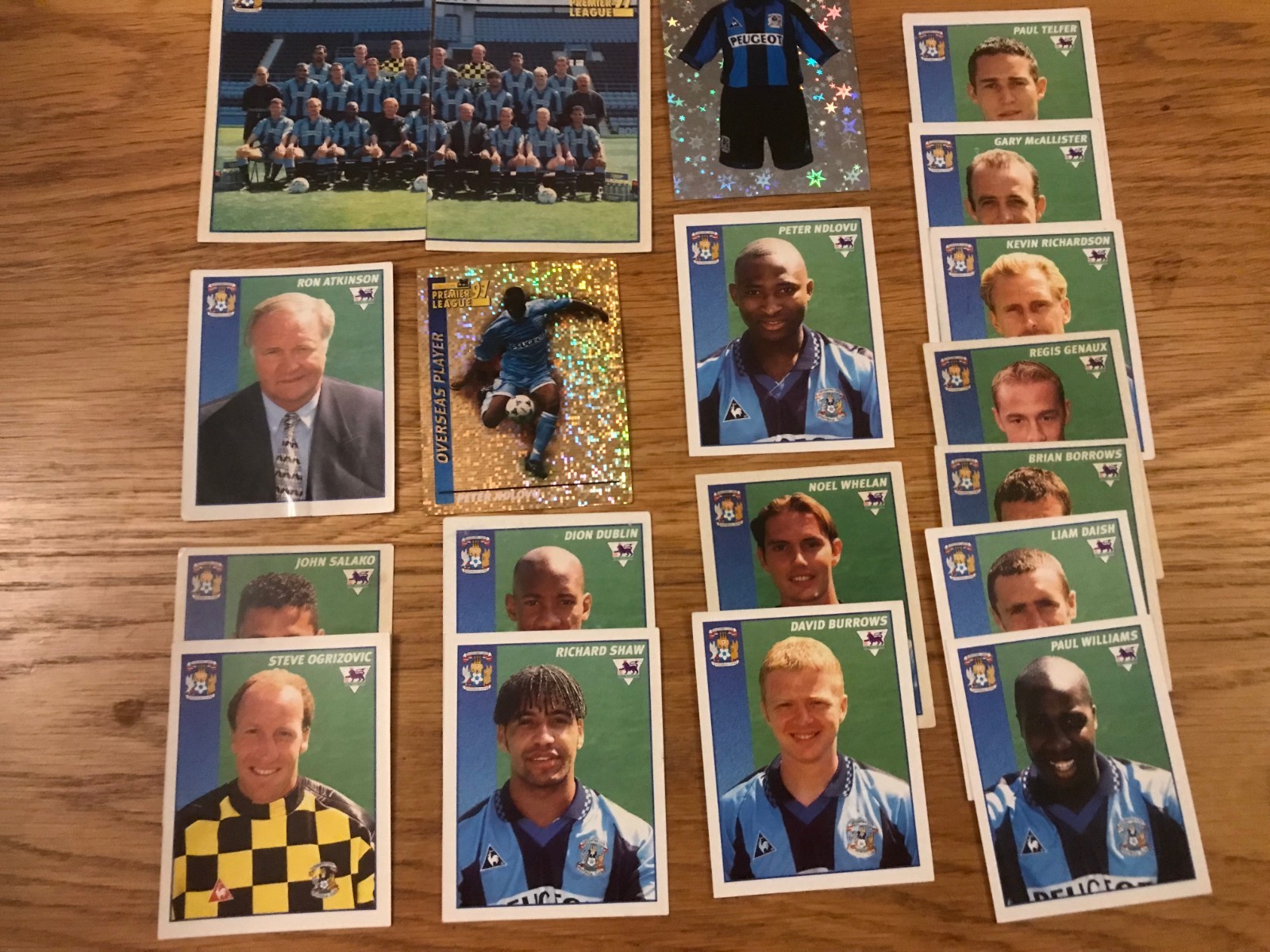 COVENTRY CITY 19 MERLIN PREMIER LEAGUE 97 UNUSED STICKERS DAISH NDLOVU SHAW ETC for sale on Ebay