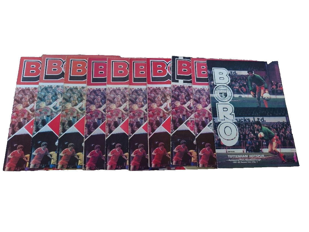 Collection of 10 1981-1983 Middlesbrough programmes for sale on Ebay