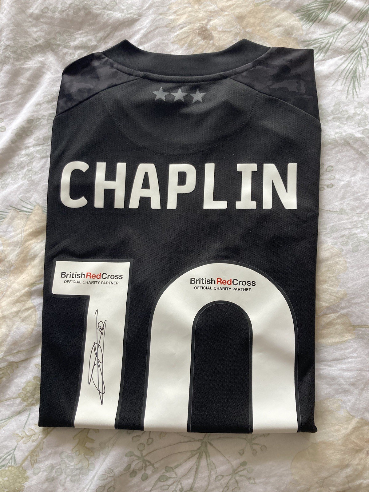 Ipswich Town Shirt Blackout Signed Chaplin Xl for sale on Ebay