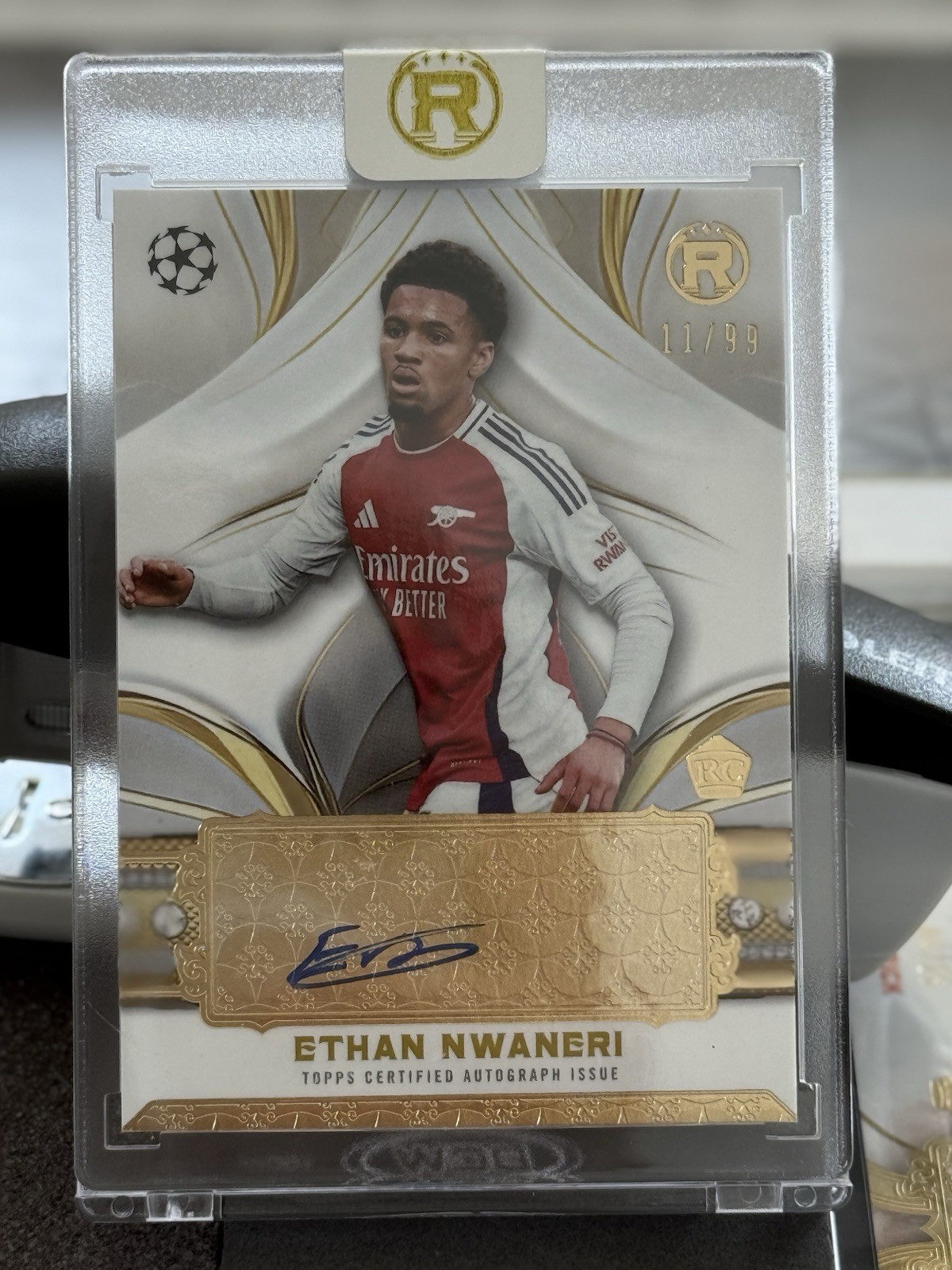 2024-25 TOPPS REVERENCE ETHANE NWANERI SOCCER ARSENAL /99 AUTO AUTOGRAPH SIGNED for sale on Ebay