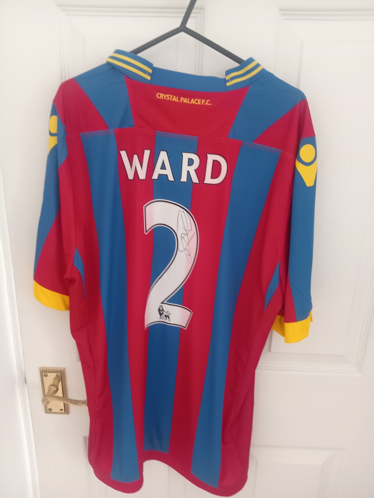 Joel Ward Hand Sighned Crystal Palace Football Shirt With Proof for sale on Ebay