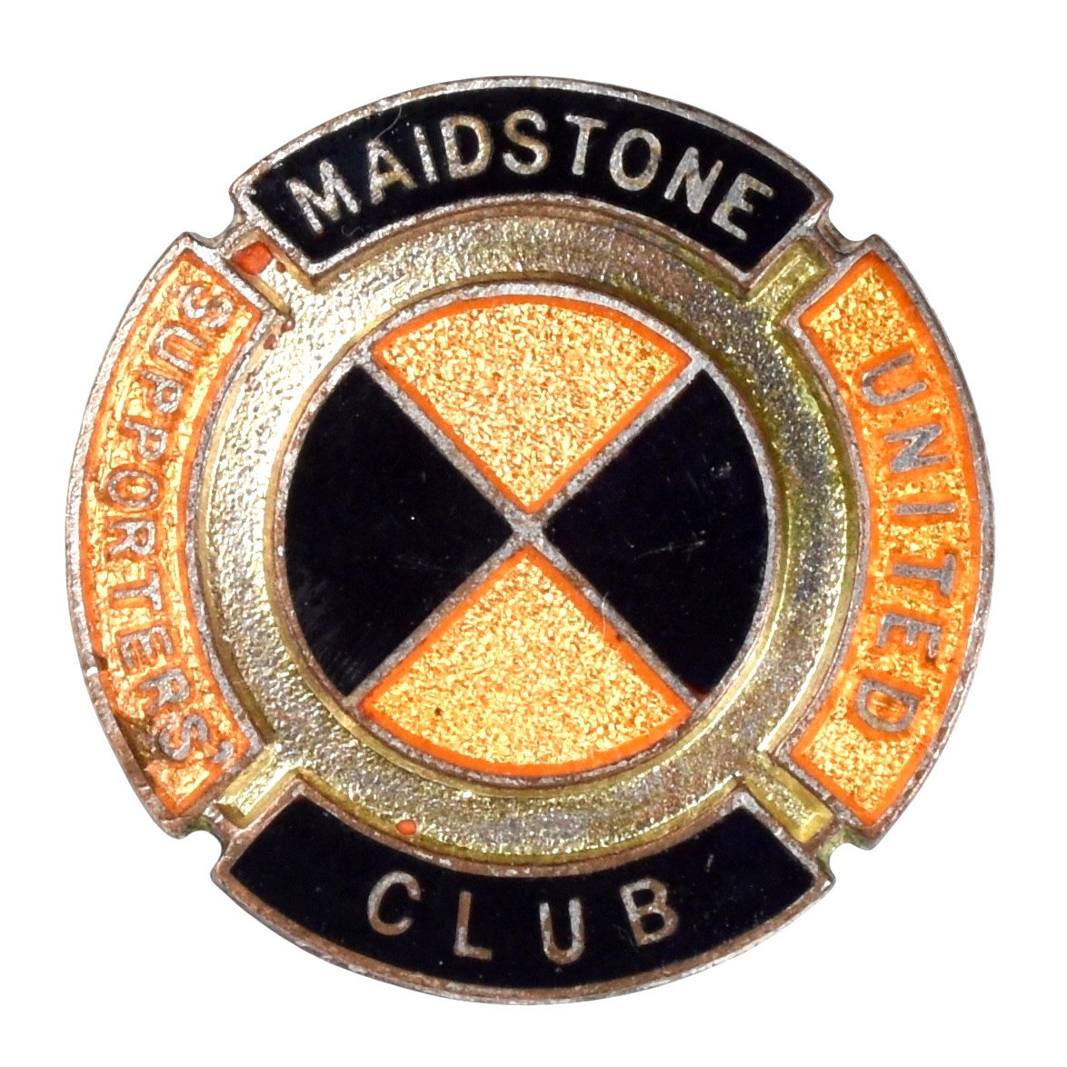 Vintage Old 'HW Miller' Maidstine United Football Supporters Club Enamel Badge for sale on Ebay
