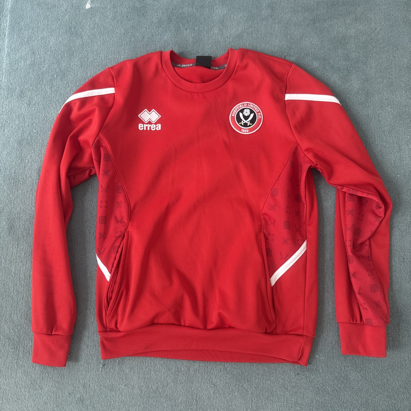 Sheffield United Errea Red Training Sweatshirt Size Small for sale on Ebay