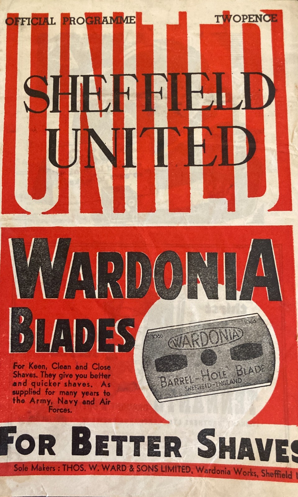 Sheffield United v Preston North End Div 1 1946/47 for sale on Ebay