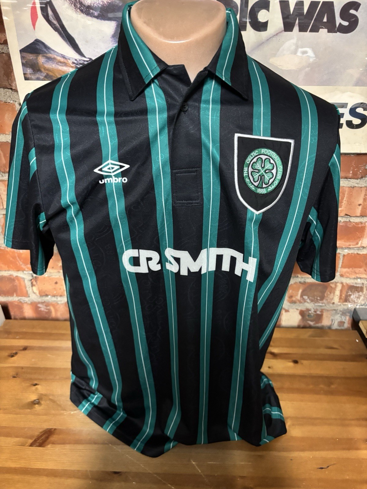 CELTIC RETRO AWAY FOOTBALL SHIRT ADULT SIZE XL PARKHEAD PARADISE GLASGOW for sale on Ebay