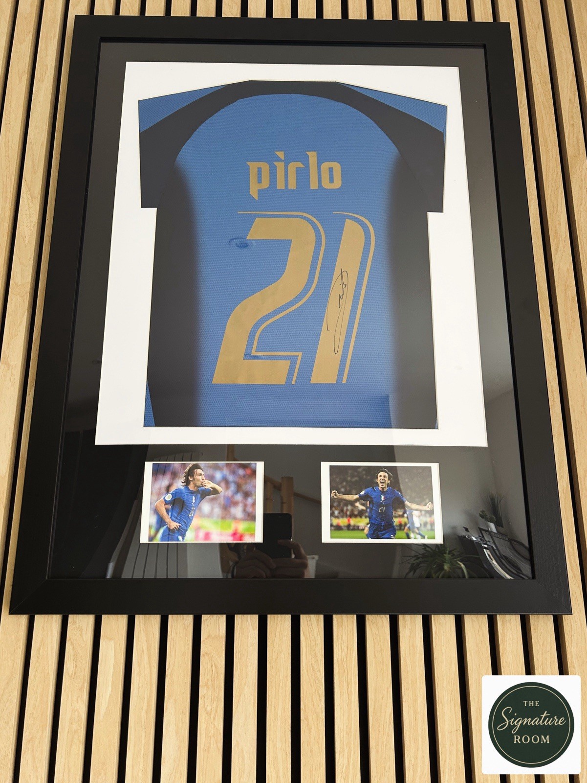 Andrea Pirlo Framed Signed Italy Shirt with COA for sale on Ebay