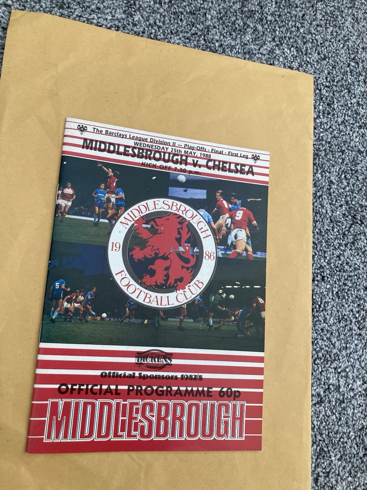 Chelsea v Middlesbrough 1988 Play-Off Final Division 2 Programme. for sale on Ebay