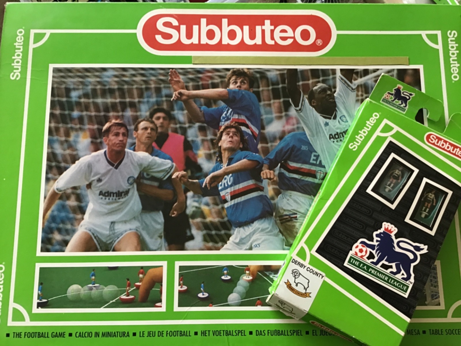  Subbuteo 60140 Football Game with Derby County Premier League 63027 for sale on Ebay