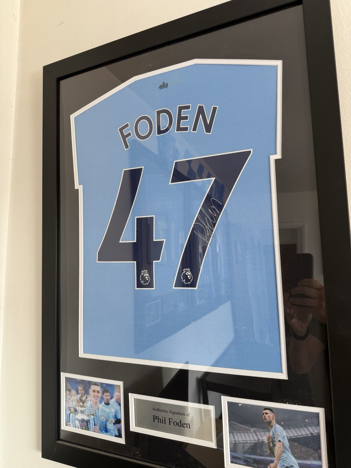 Phil Foden Signed Framed Manchester City Shirt | Authentic with COA for sale on Ebay