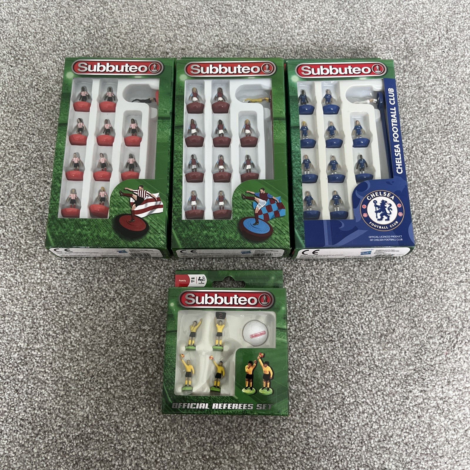 Subbuteo Job Lot 4x Full Team Bundle Chelsea Aston Villa Brentford Referee New for sale on Ebay