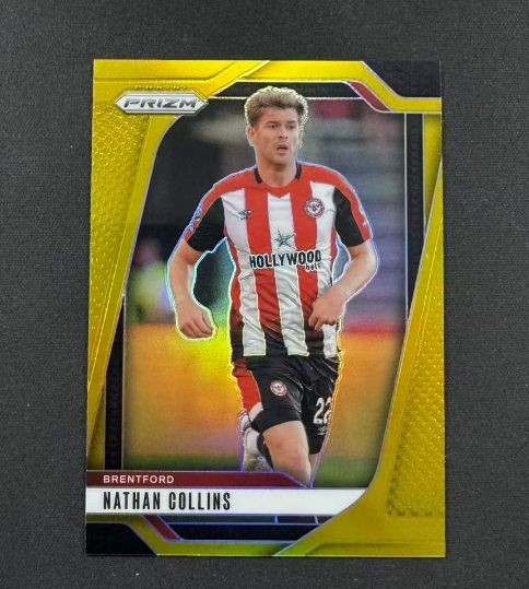 2024-25 Prizm Soccer EPL Nathan Collins  GOLD Prizm #/10 SSP Brentford for sale on Ebay