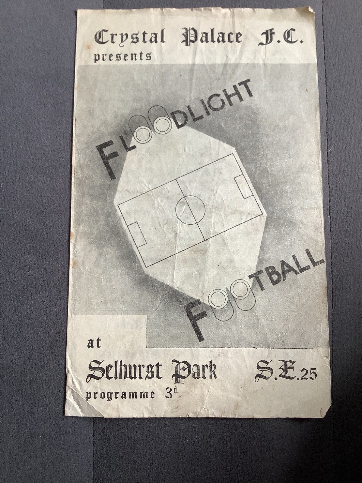 1953/4 Crystal Palace v Brentford 4 Page Friendly for sale on Ebay