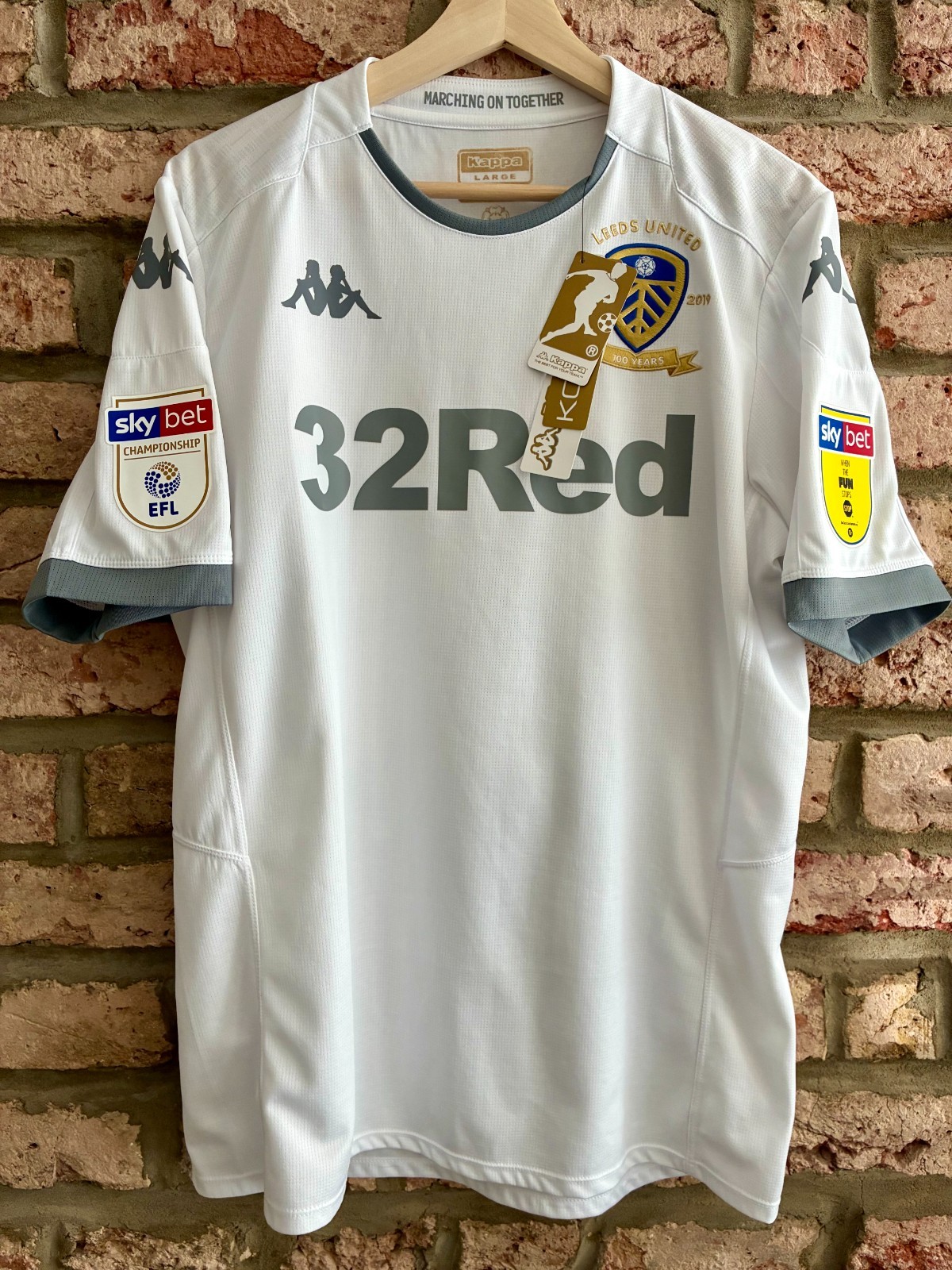 Leeds United 2019/20 Home Centenary Kappa Shirt men Large UK Medium for sale on Ebay