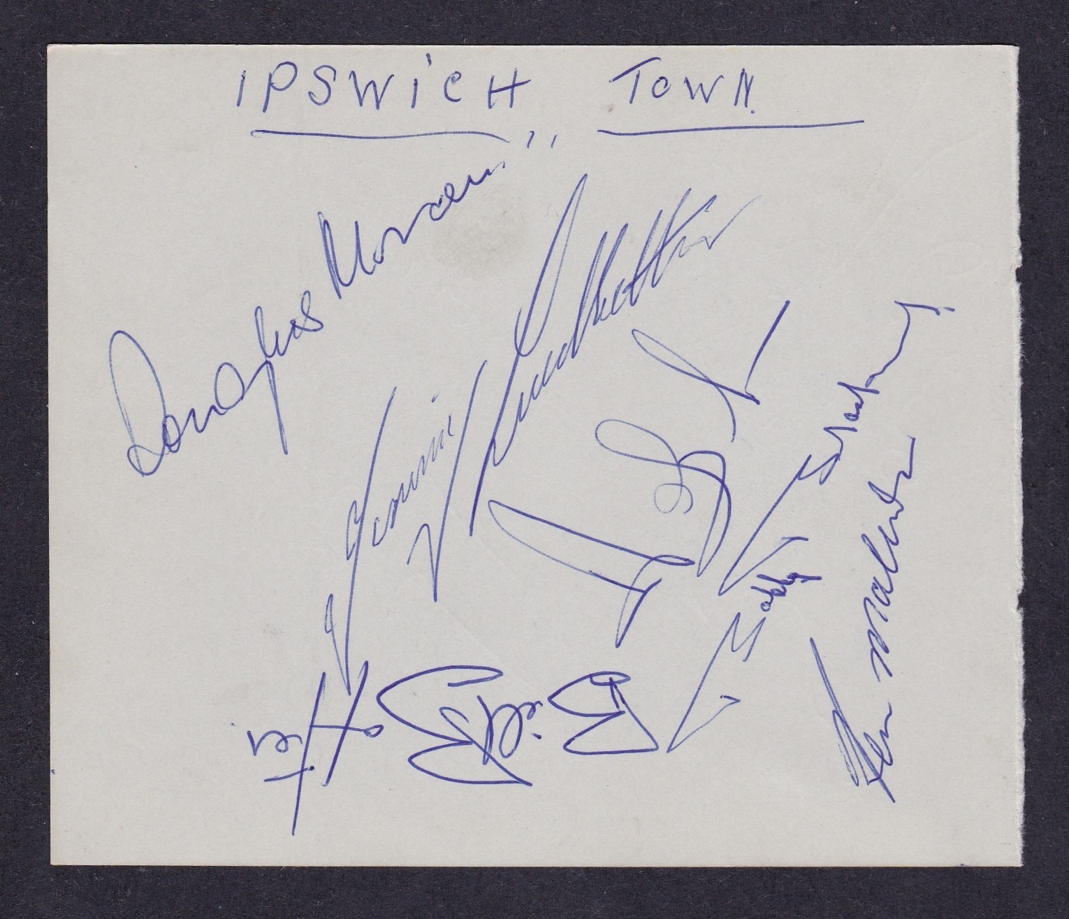 IPSWICH TOWN x 6 / TOTTENHAM HOTSPUR x 4 Inc JOHN WHITE 1962/1963 Signed Page for sale on Ebay