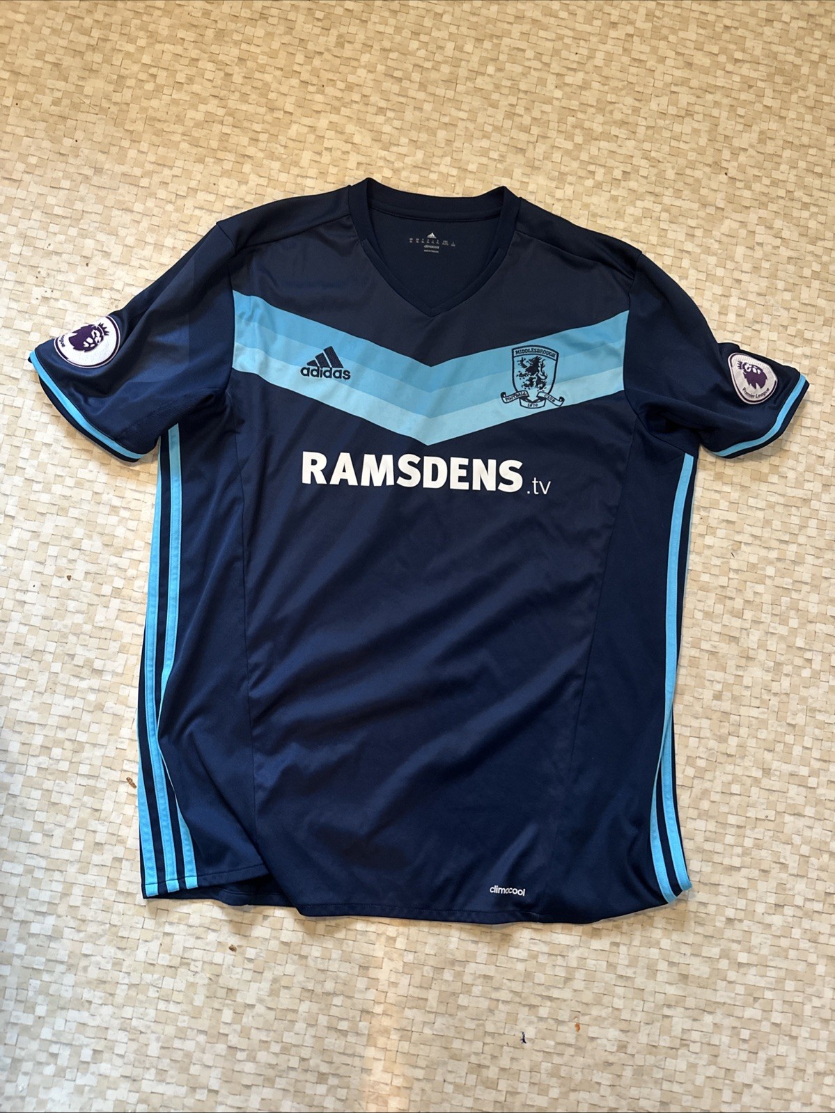 Middlesbrough Away Shirt 2016/17 XL With Premier league Shirt Emblems Excellent for sale on Ebay