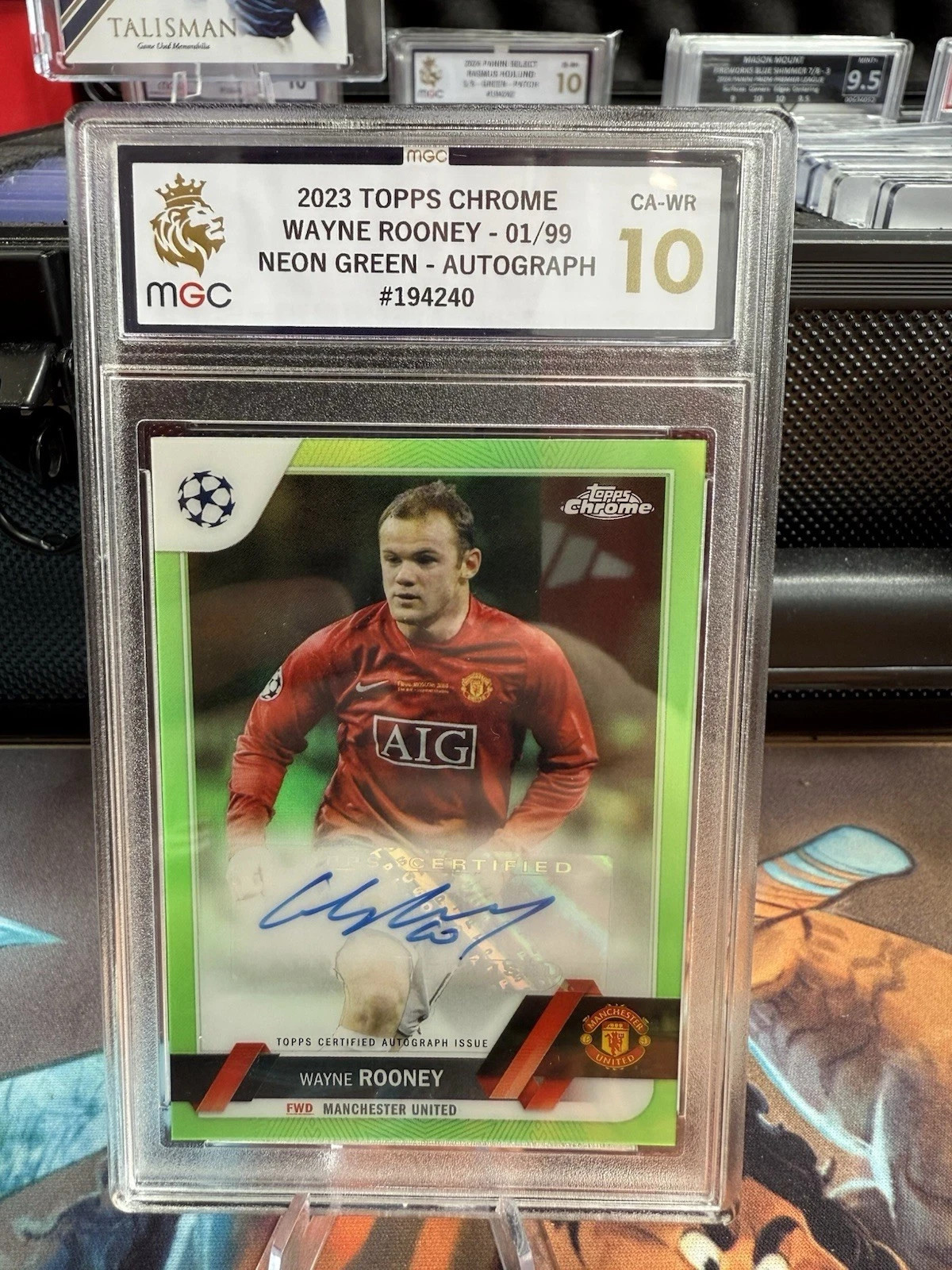 Wayne Rooney Autographed Card 1/99 Manchester United 2023 Topps Chrome Auto for sale on Ebay
