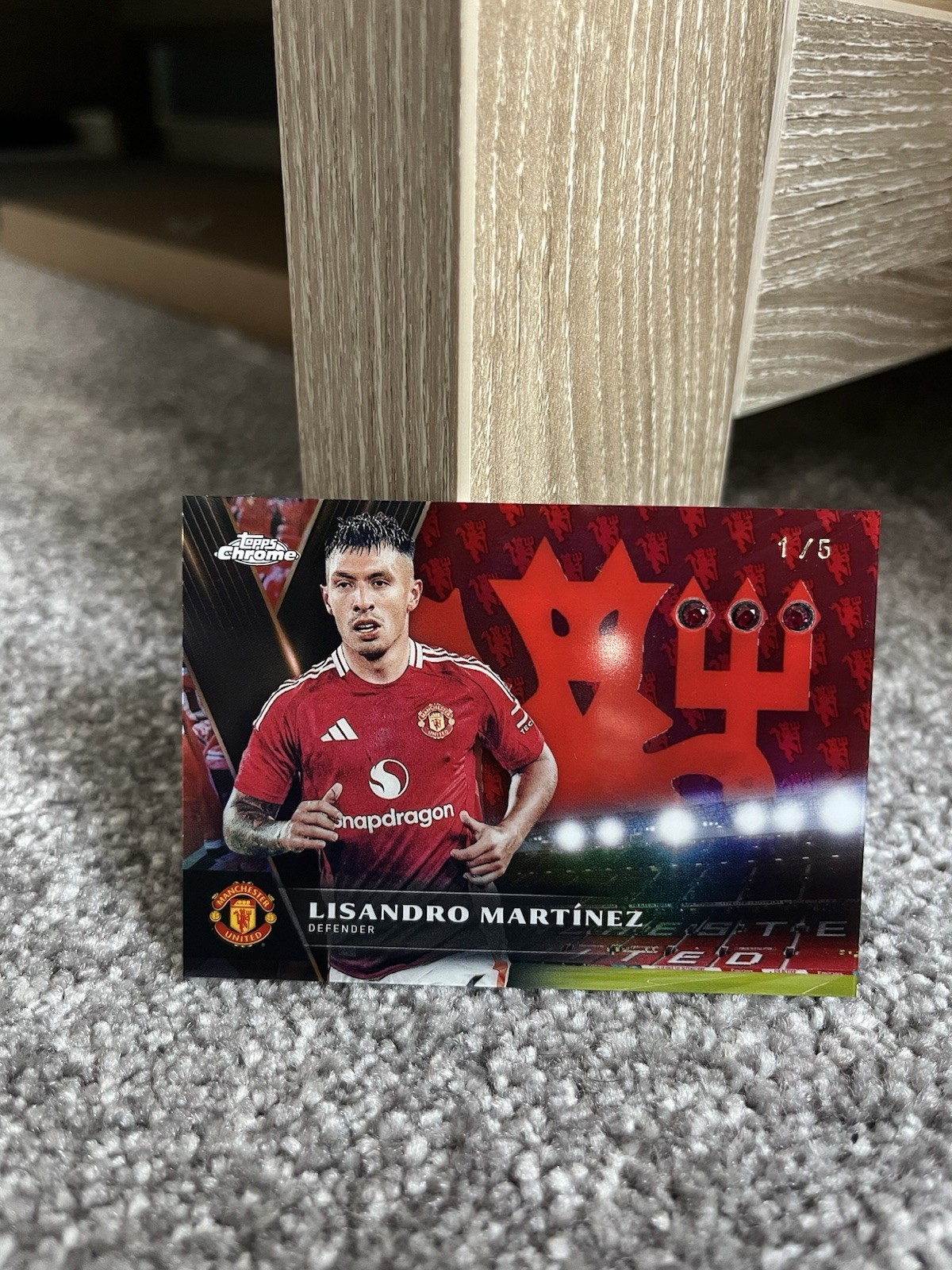 Lisandro Martinez Red Devil Relic Card 1/5, Manchester United Chrome Deluxe for sale on Ebay
