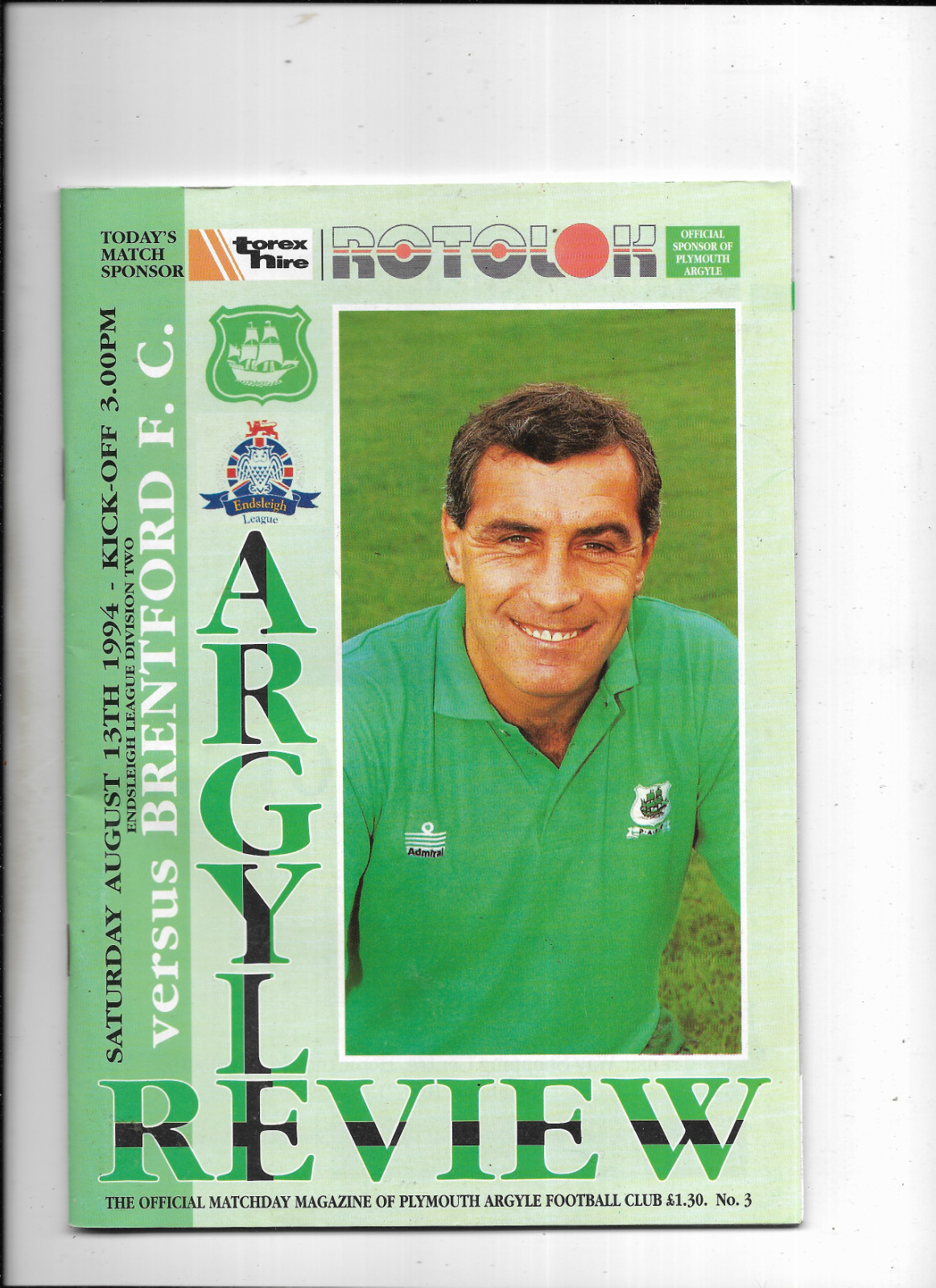 PLYMOUTH ARGYLE V BRENTFORD 13/08/1994 DIVISION 2 (19) for sale on Ebay
