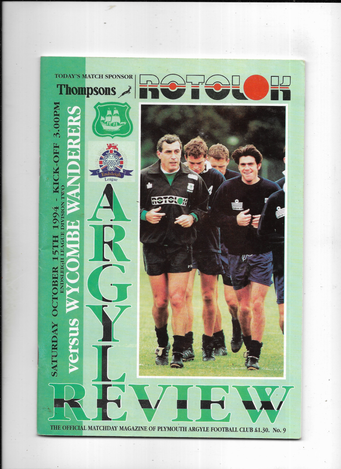 PLYMOUTH ARGYLE V WYCOMBE WANDERERS 15/10/1994 DIVISION 2 (19) for sale on Ebay