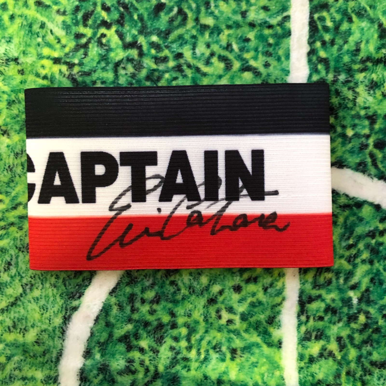 Eric Cantona Of France, Leeds & Man UTD Signed Captains Armband wCOA for sale on Ebay
