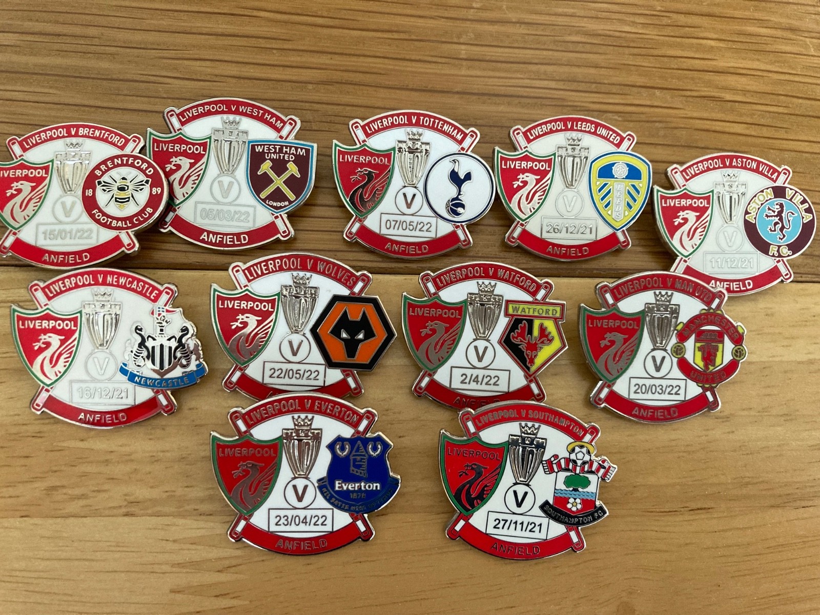 11x  Liverpool Football Club Pin Badges for sale on Ebay