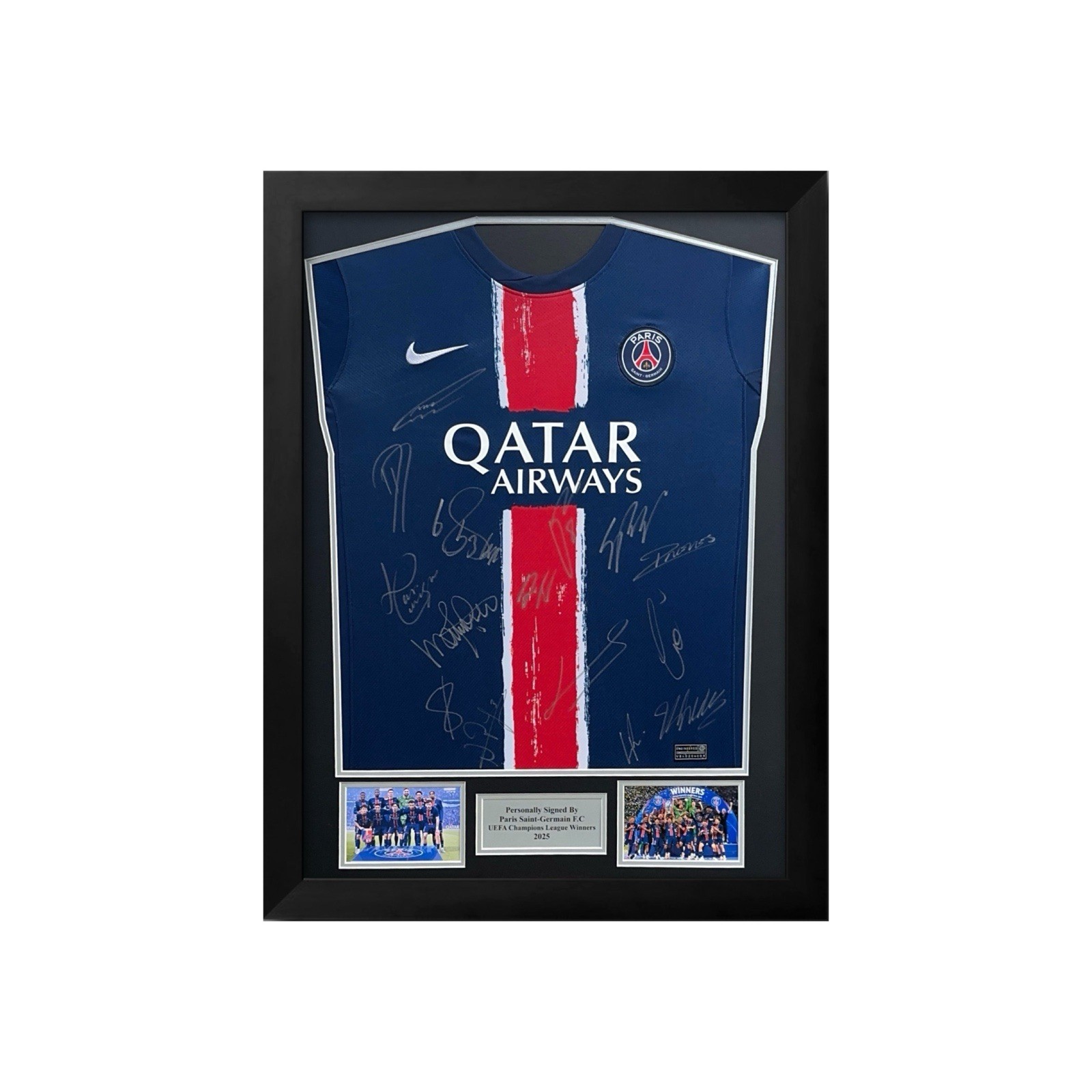2025 UCL WINNERS Squad Signed PSG shirt  With COA for sale on Ebay