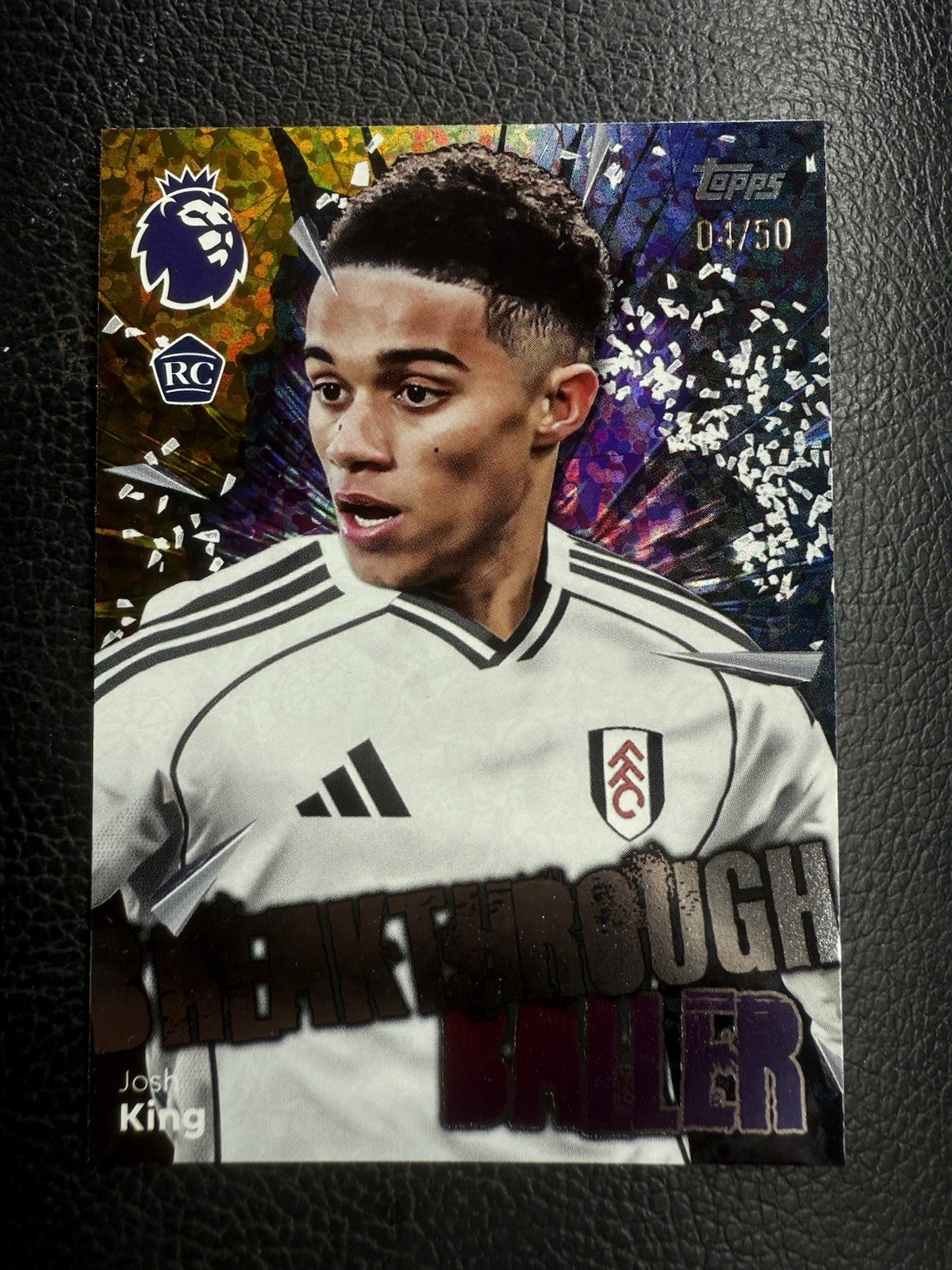 Topps 2026 Josh King Fulham Breakthrough Baller Rookie Numbered Card 4/50 for sale on Ebay