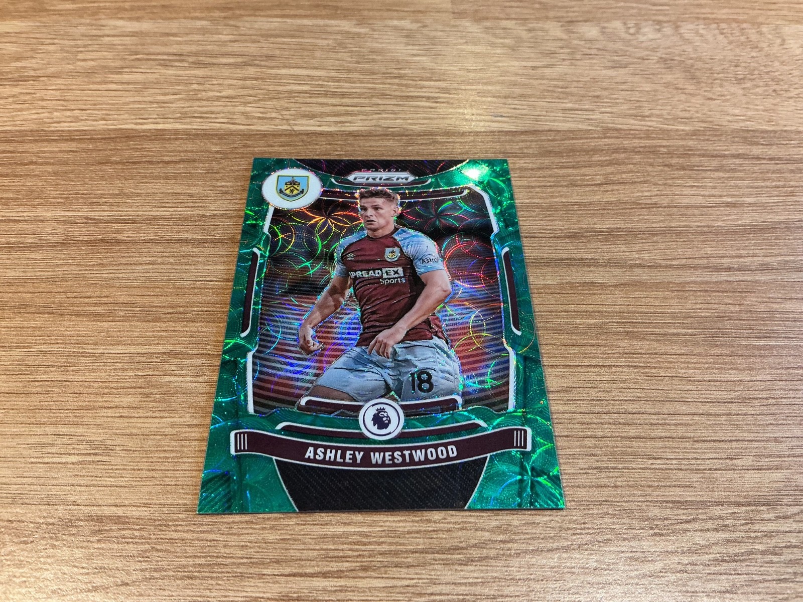 BURNLEY ASHLEY WESTWOOD GREEN PRIZM CARD 6/9 for sale on Ebay