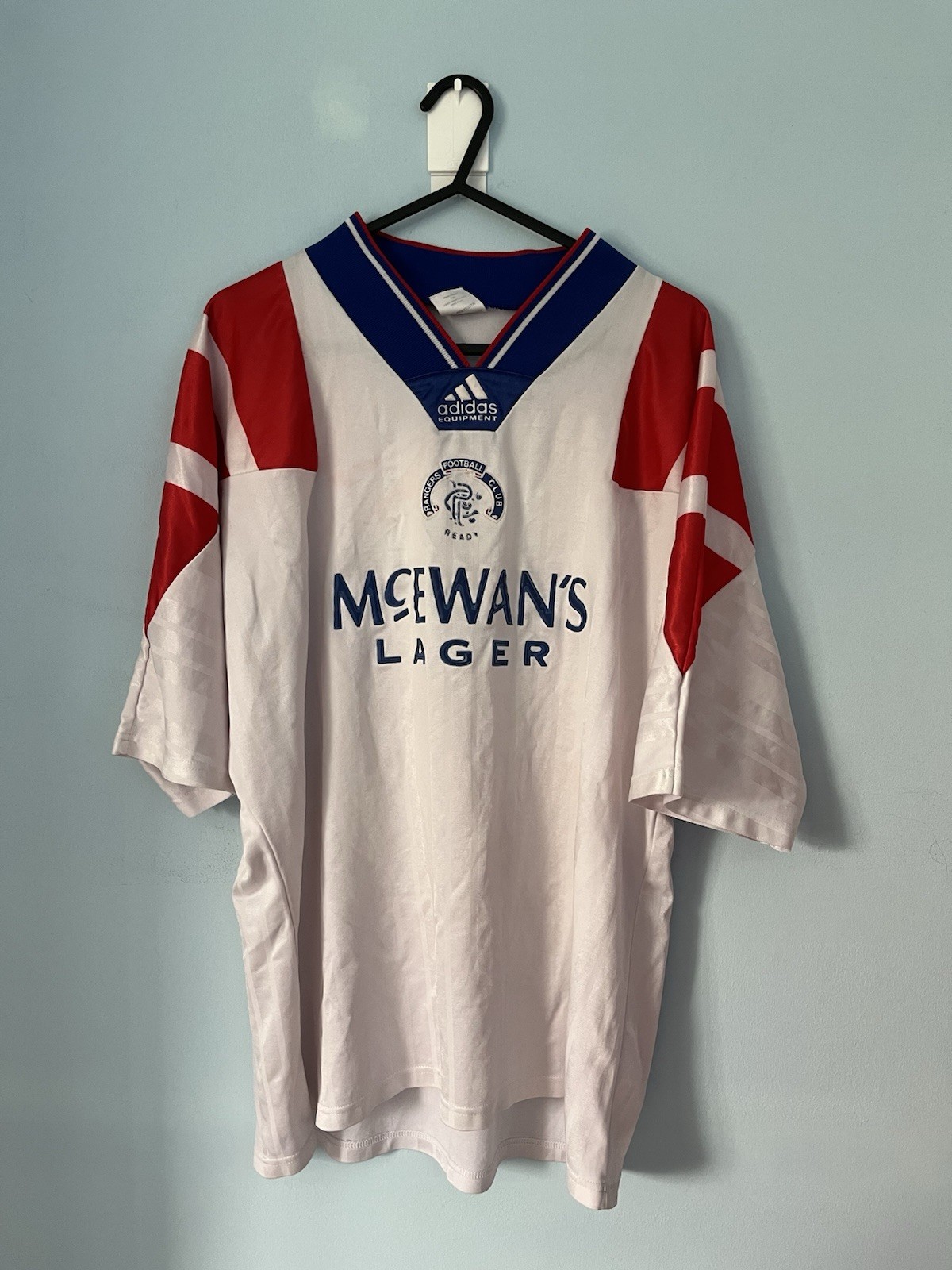 Original Rangers 1992/93 Away Football Shirt Adidas Size XL 44/46” RARE ‘9’ for sale on Ebay