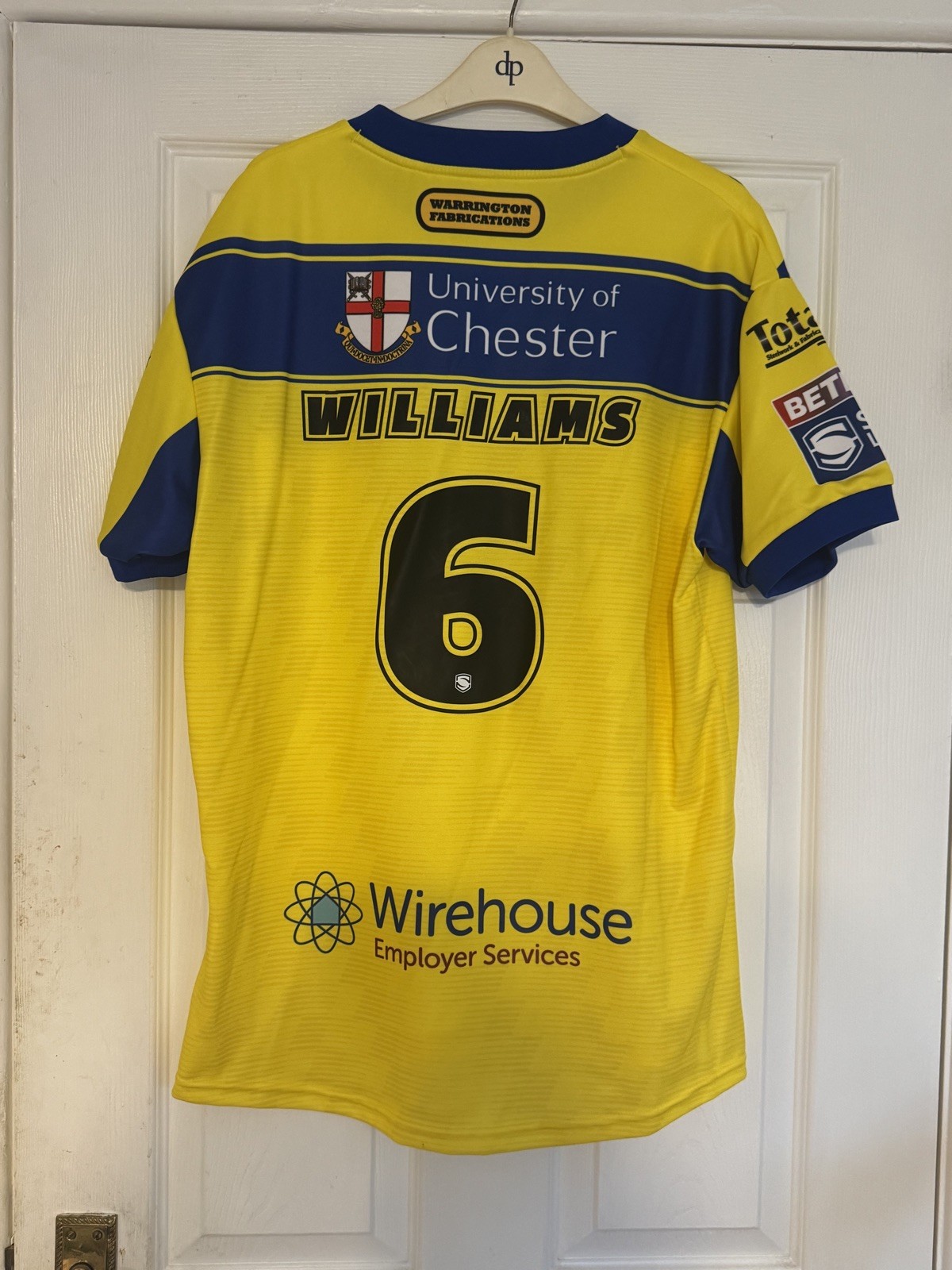 Warrington Wolves 2025 Home Shirt Large O’Neills Williams 6 Rugby League for sale on Ebay
