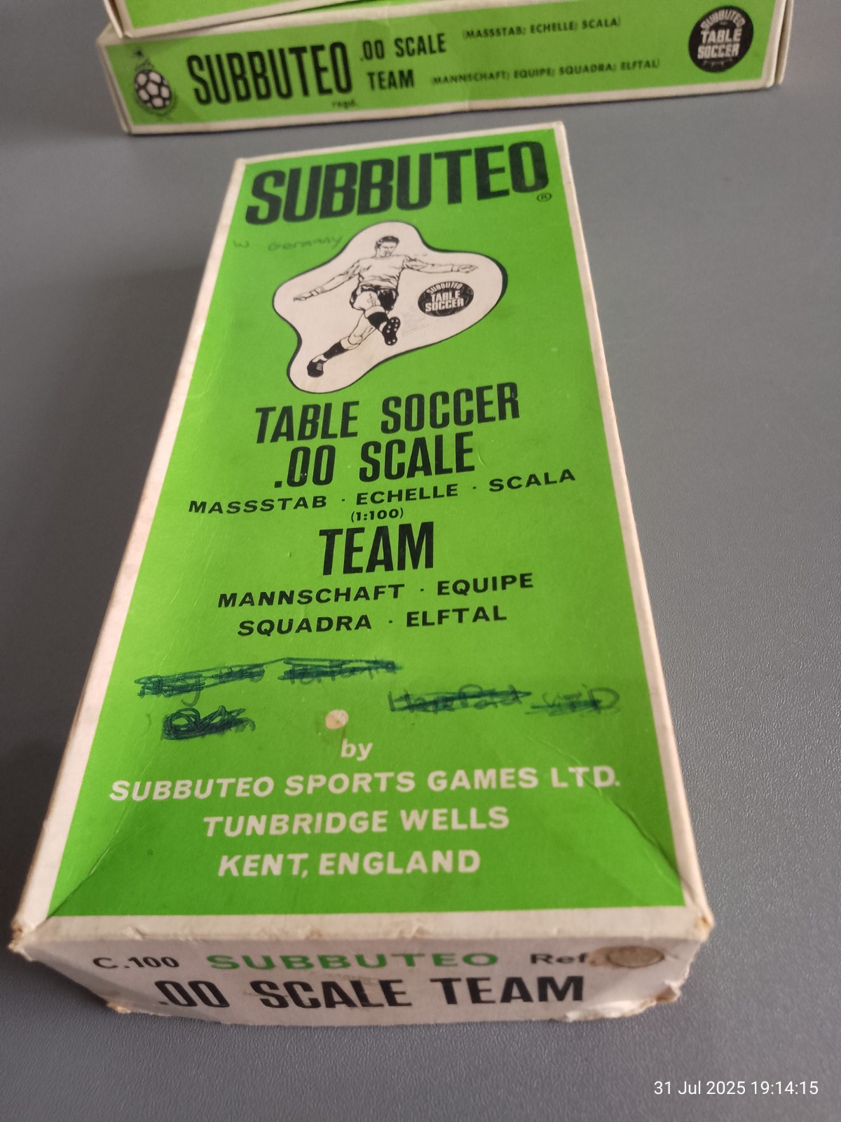 subbuteo 1970s heavyweight team Fulham West Germany for sale on Ebay
