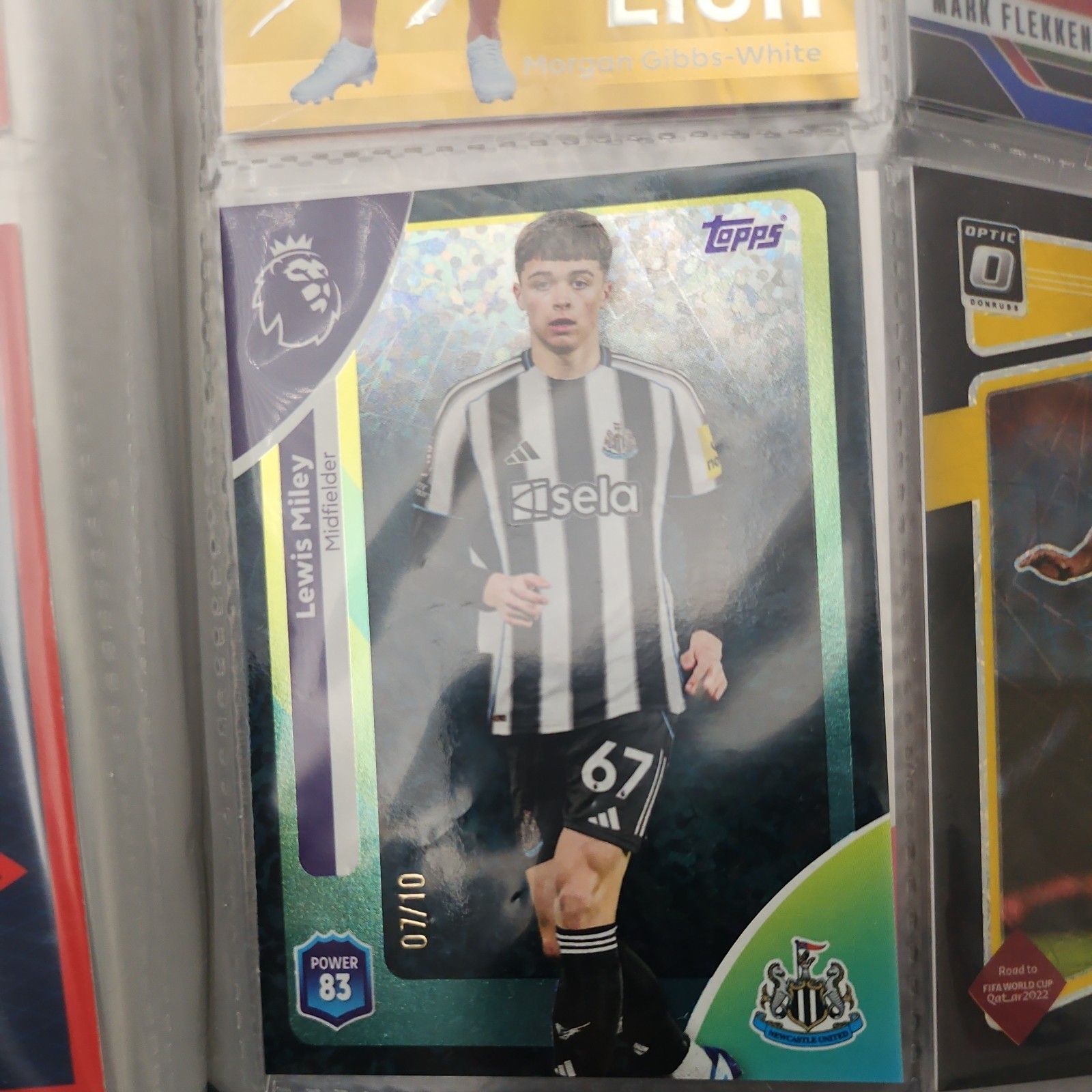 TOPPS PREMIER LEAGUE  2026 CARD numbered 07/10 Lewis Miley Newcastle  for sale on Ebay