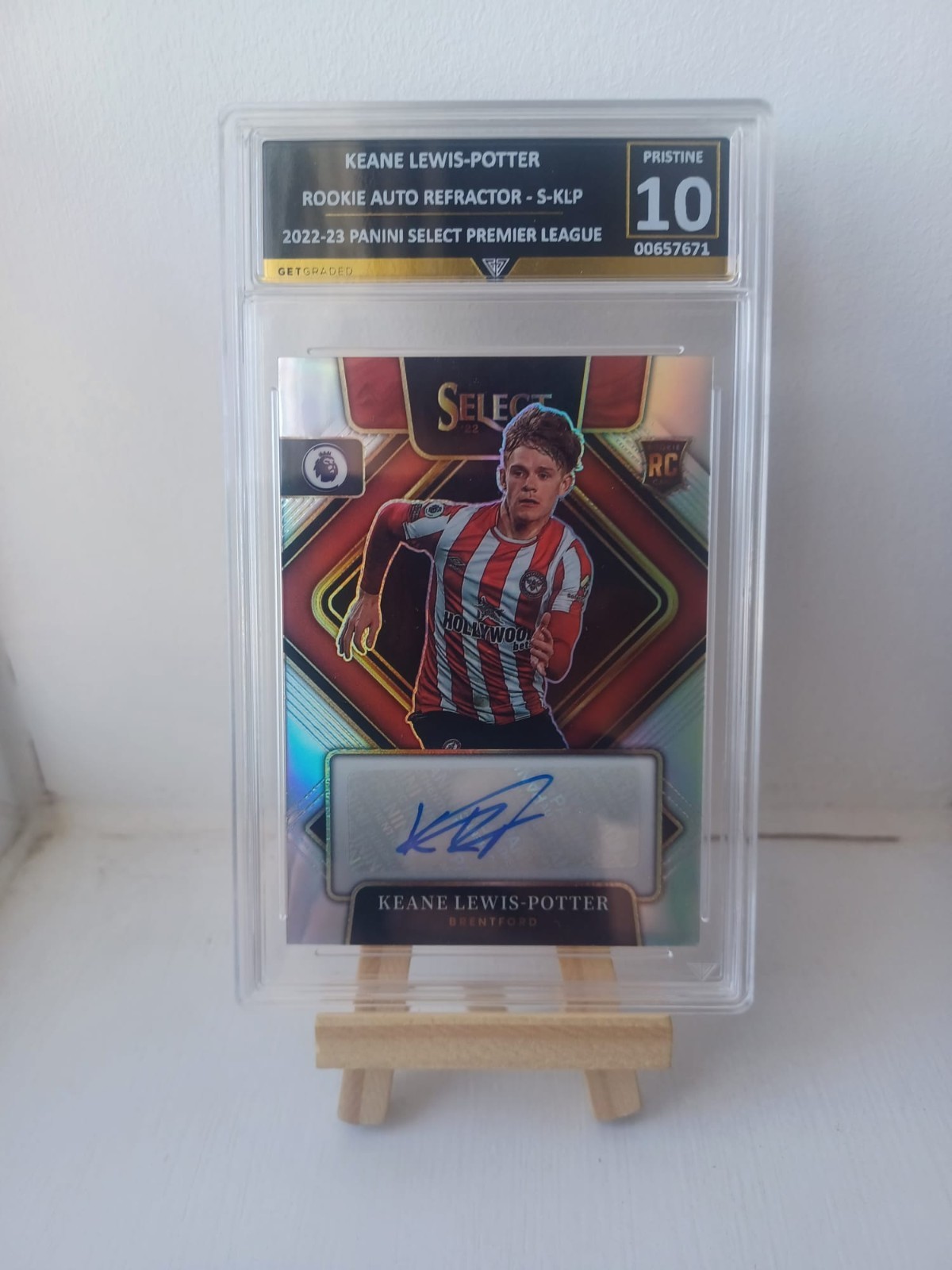 Panini Select 22-23 Rookie Keane Lewis-Potter Auto Brentford Graded Prestine 10 for sale on Ebay