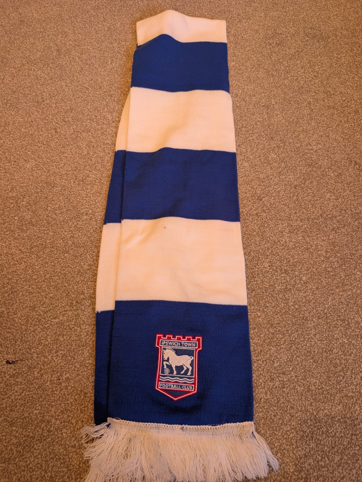 Ipswich Town Football Club Scarf - Blue and White for sale on Ebay
