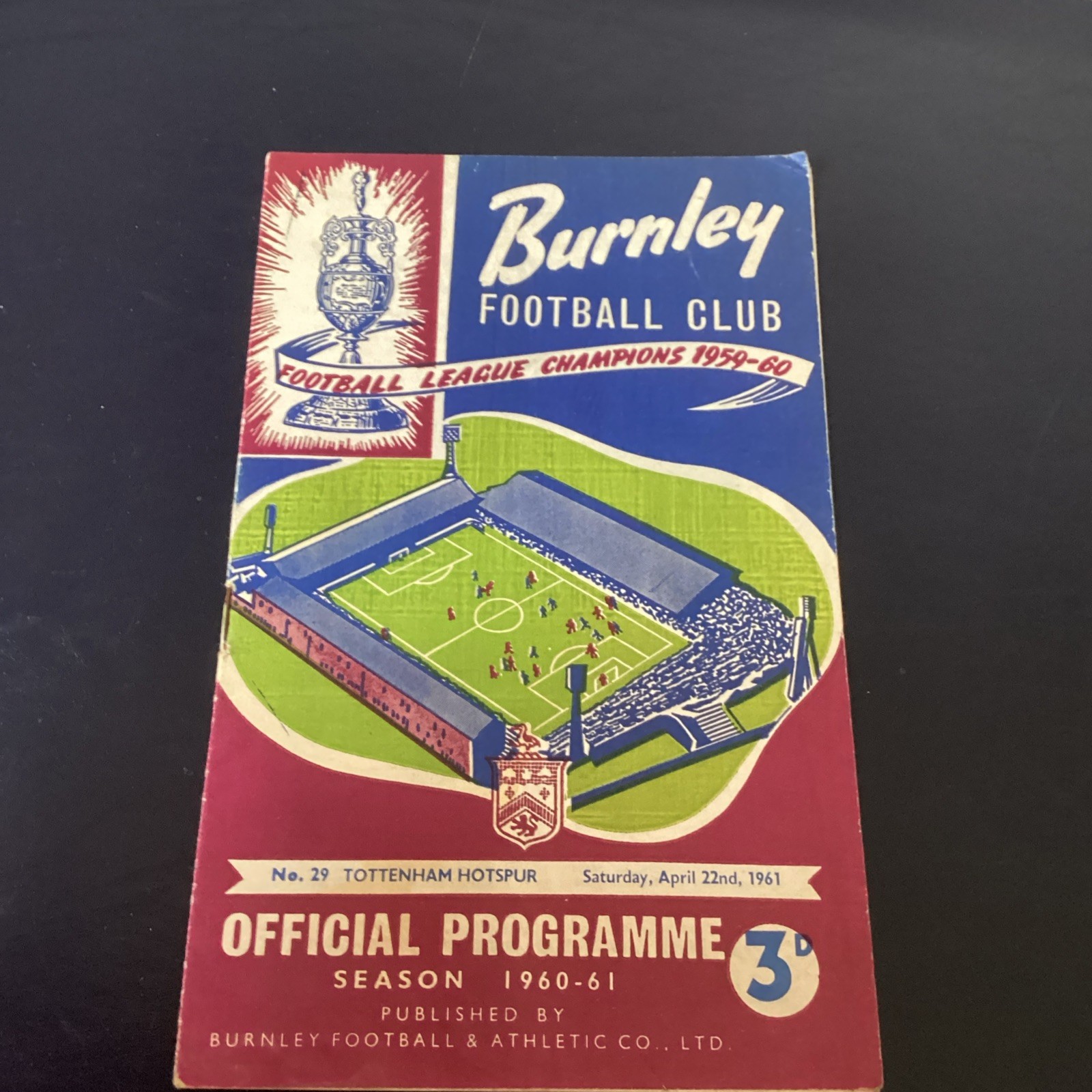 Burnley v Tottenham Hotspur 1960/61 for sale on Ebay