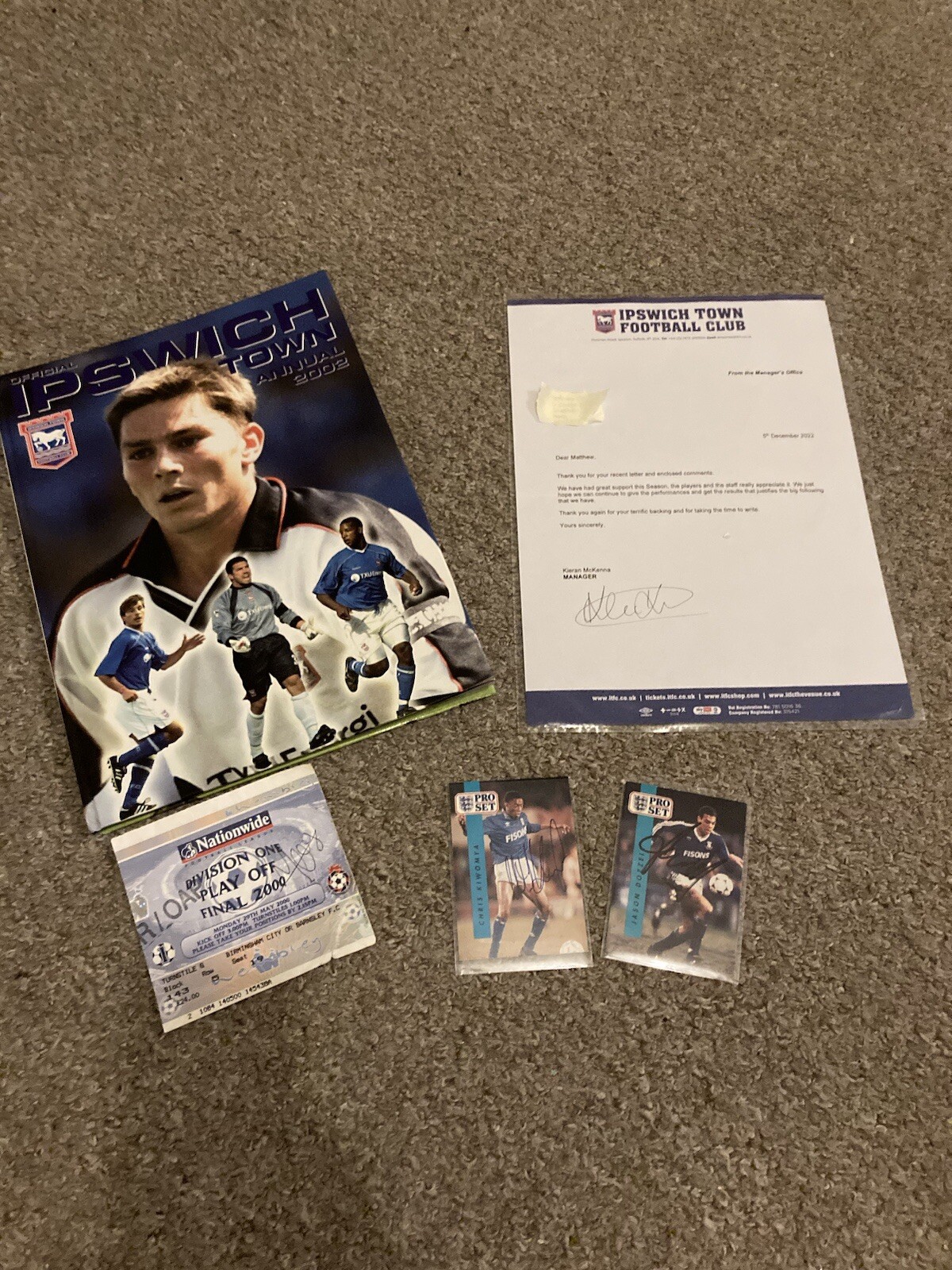 Ipswich Town Signed bundle,Marcus Stewart,play off final team signed  for sale on Ebay