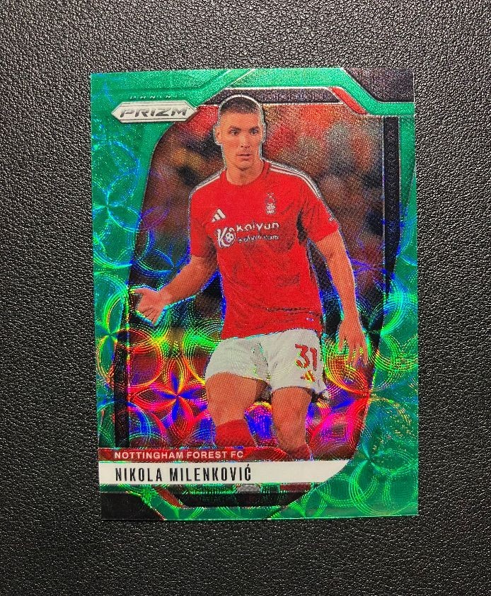 2024-25 Panini Prizm EPL 5/5 Nikola Milenkovic Green Choice Nottingham forest  for sale on Ebay