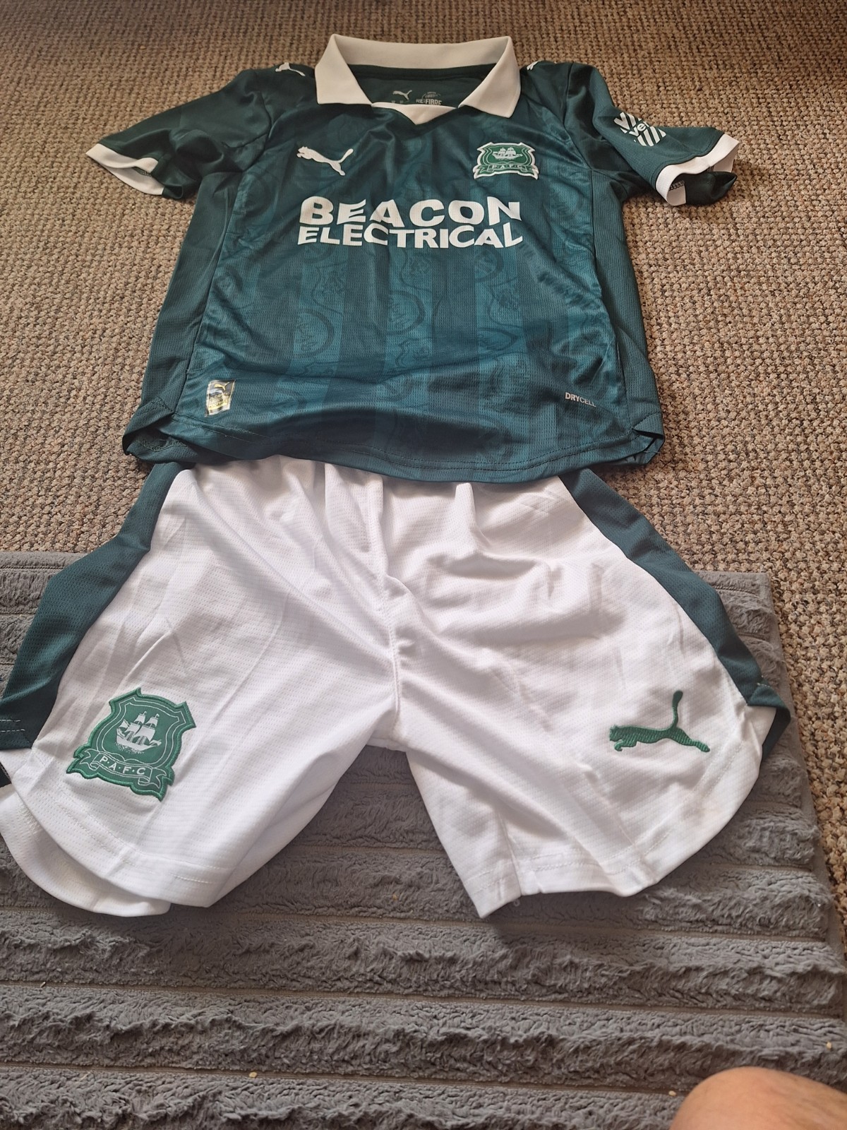 Plymouth argyle home shirt and shorts  202526 for sale on Ebay