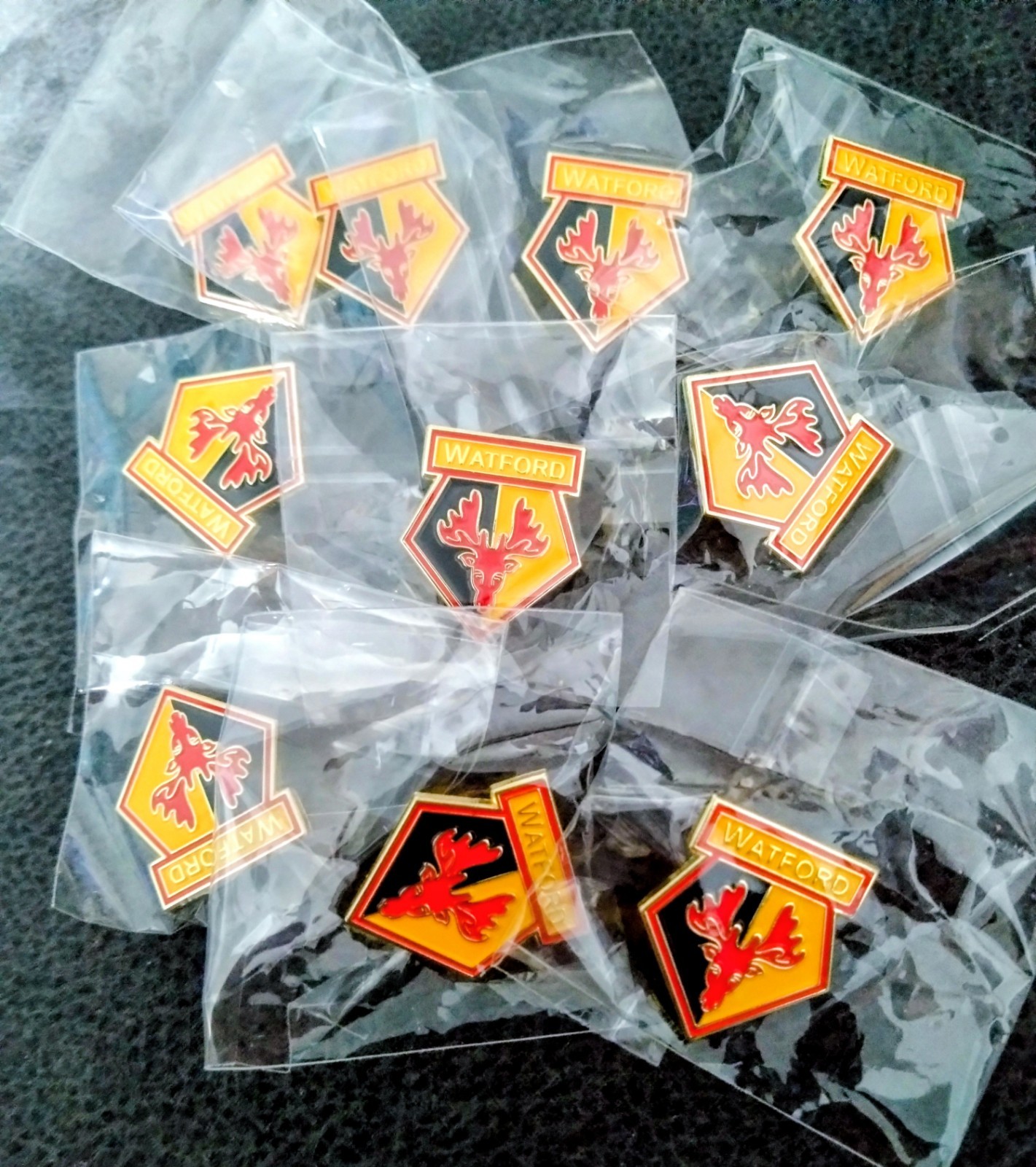 JOB LOT/COLLECTION OF 10 WATFORD FOOTBALL CLUBS BADGES  for sale on Ebay