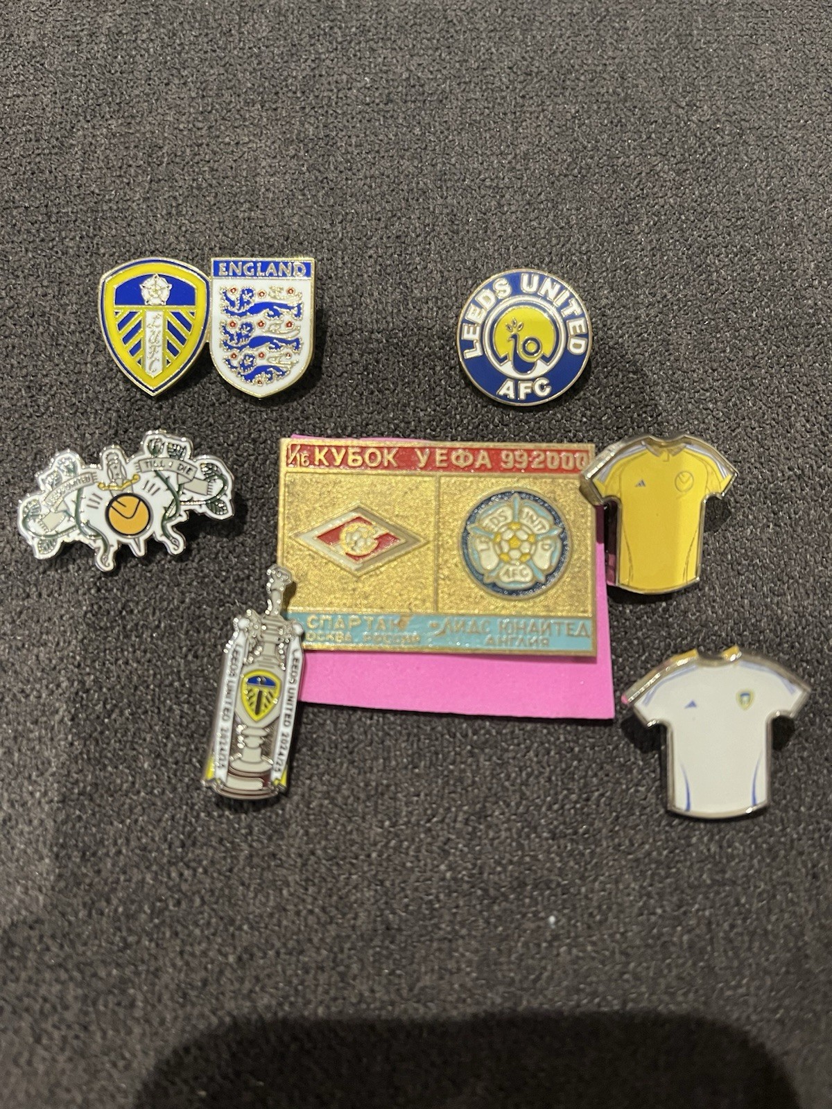 Leeds United Pin Badges 7 Pack Old And New for sale on Ebay