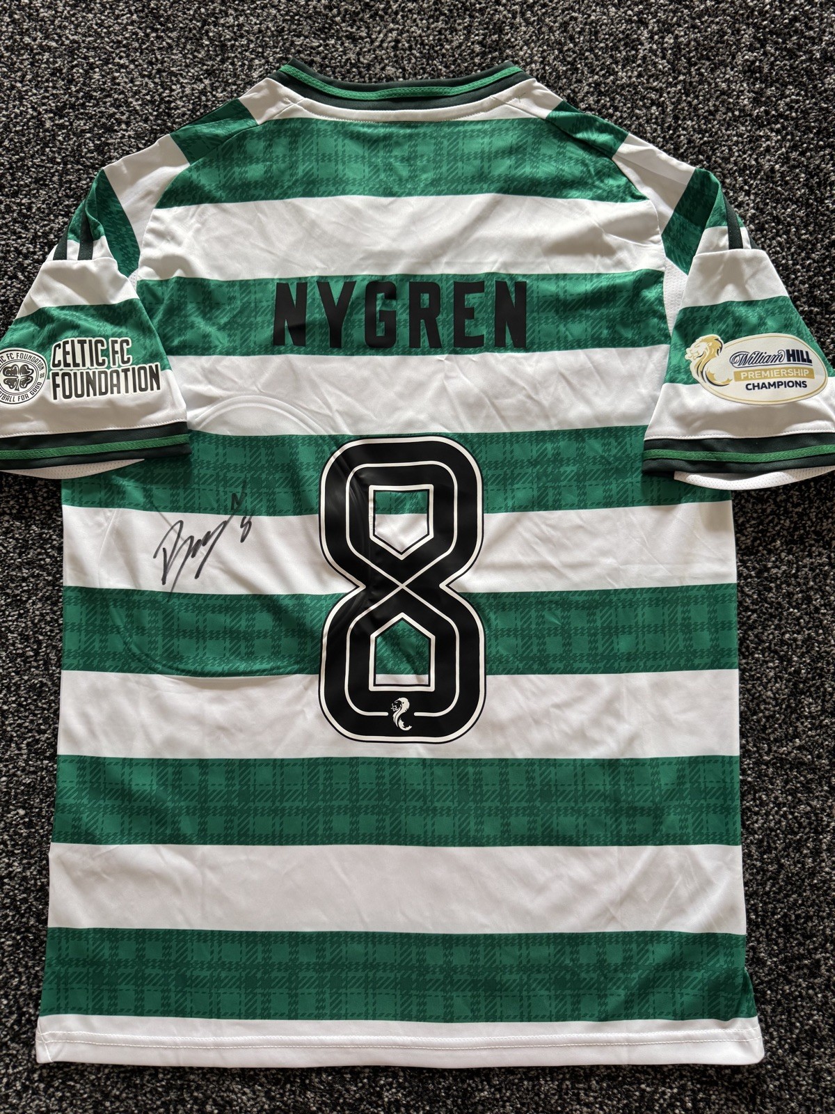 Genuine BENJAMIN NYGREN Signed Celtic Home Football Shirt - Photo Proof for sale on Ebay