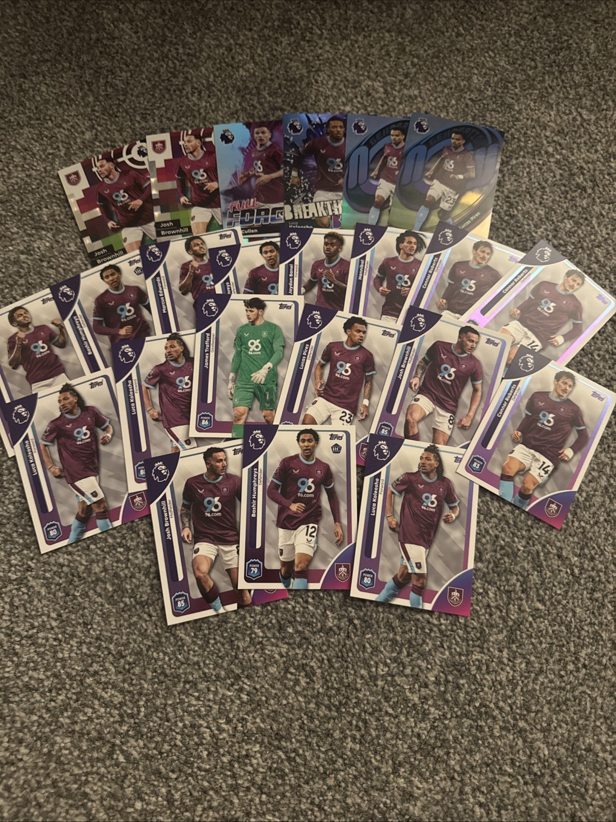 Burnley Topps Premier League 2026 Base and Insert Bundle for sale on Ebay