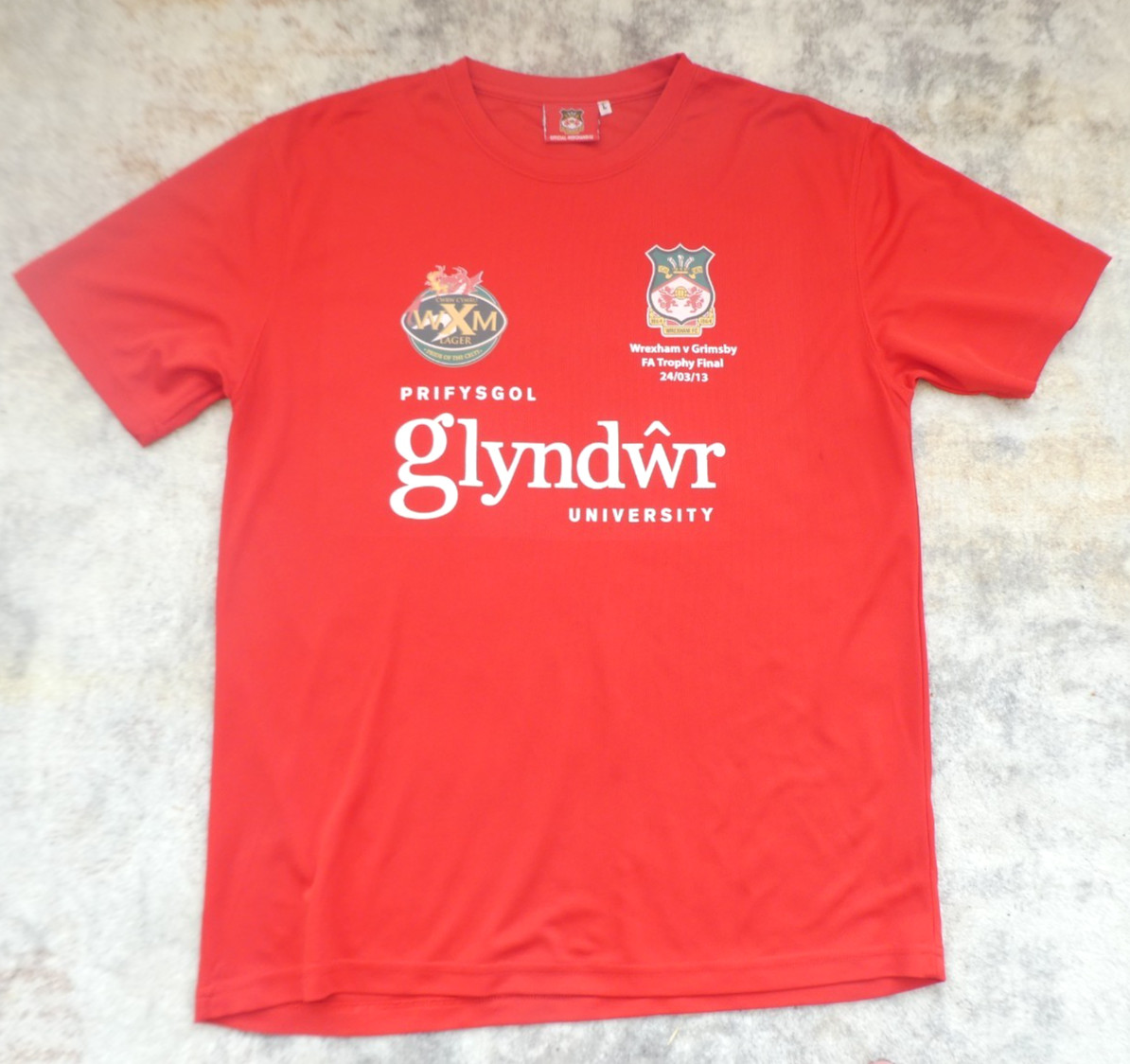 Large Mens  Wrexham AFC 2013 FA Trophy Football Shirt for sale on Ebay
